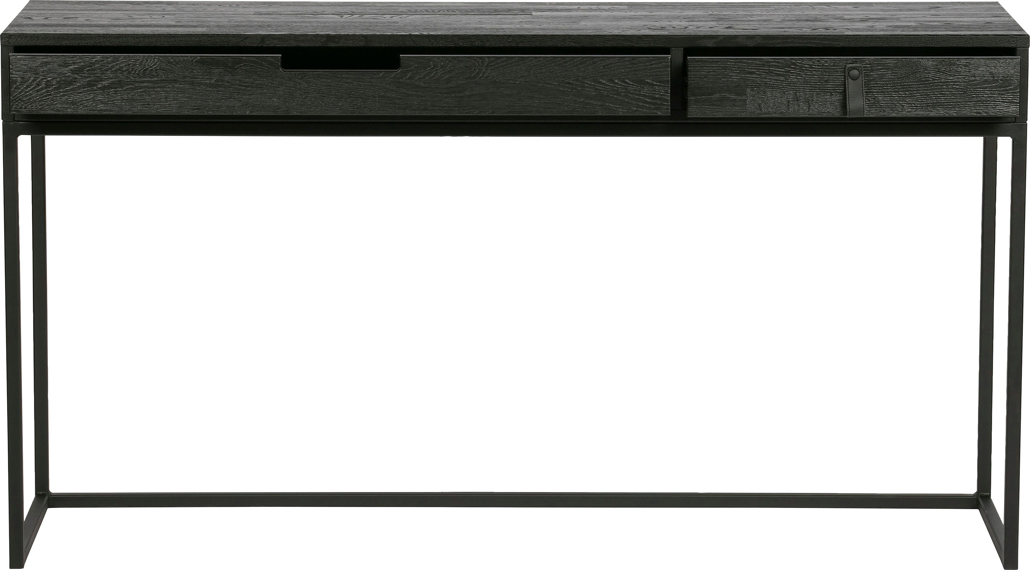 WOOOD Bureau Silas twee lades, hout gedeeltelijk massief, h 75 cm x b 140 cm