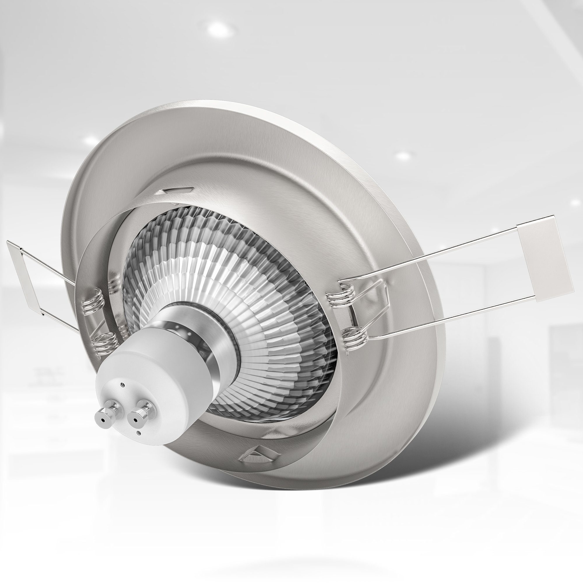 B.K.Licht Ledinbouwlamp Hila LED inbouwspot draaibaar incl. 3W 250 lumen GU10 3.000K 6-set