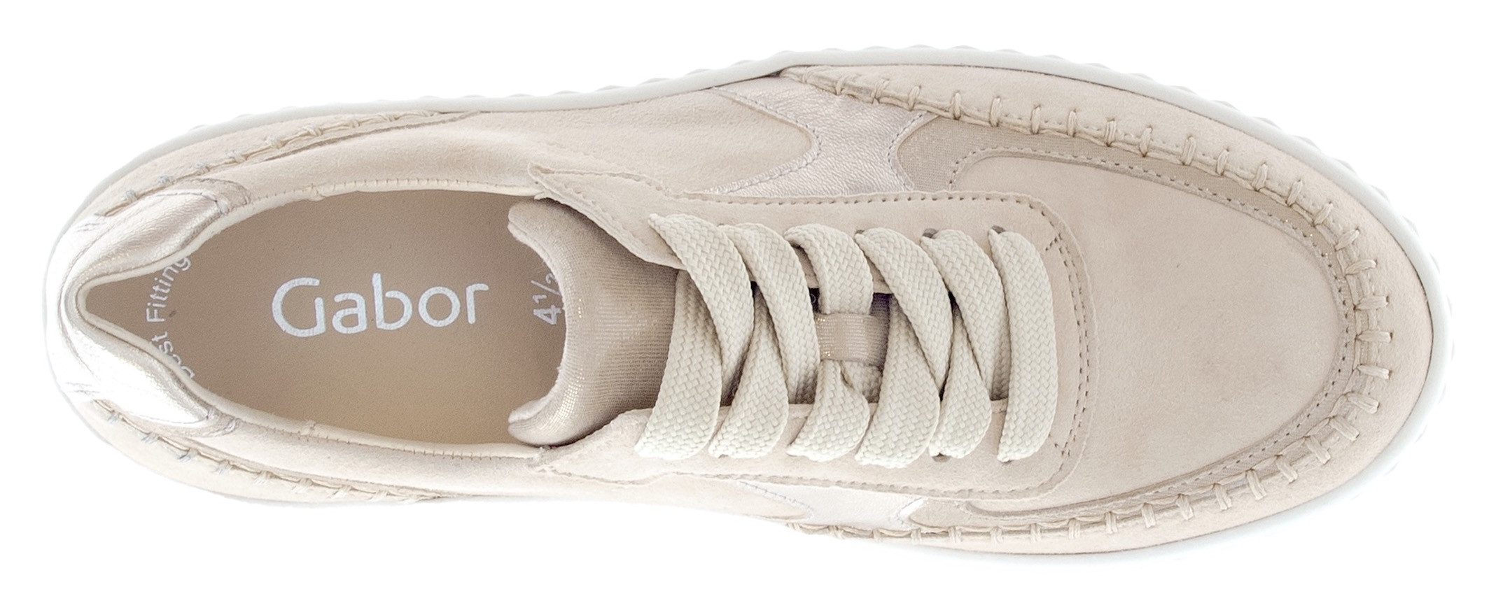 Gabor Plateausneakers , vrijetijdsschoen, lage schoen, veterschoen met best fitting-uitrusting