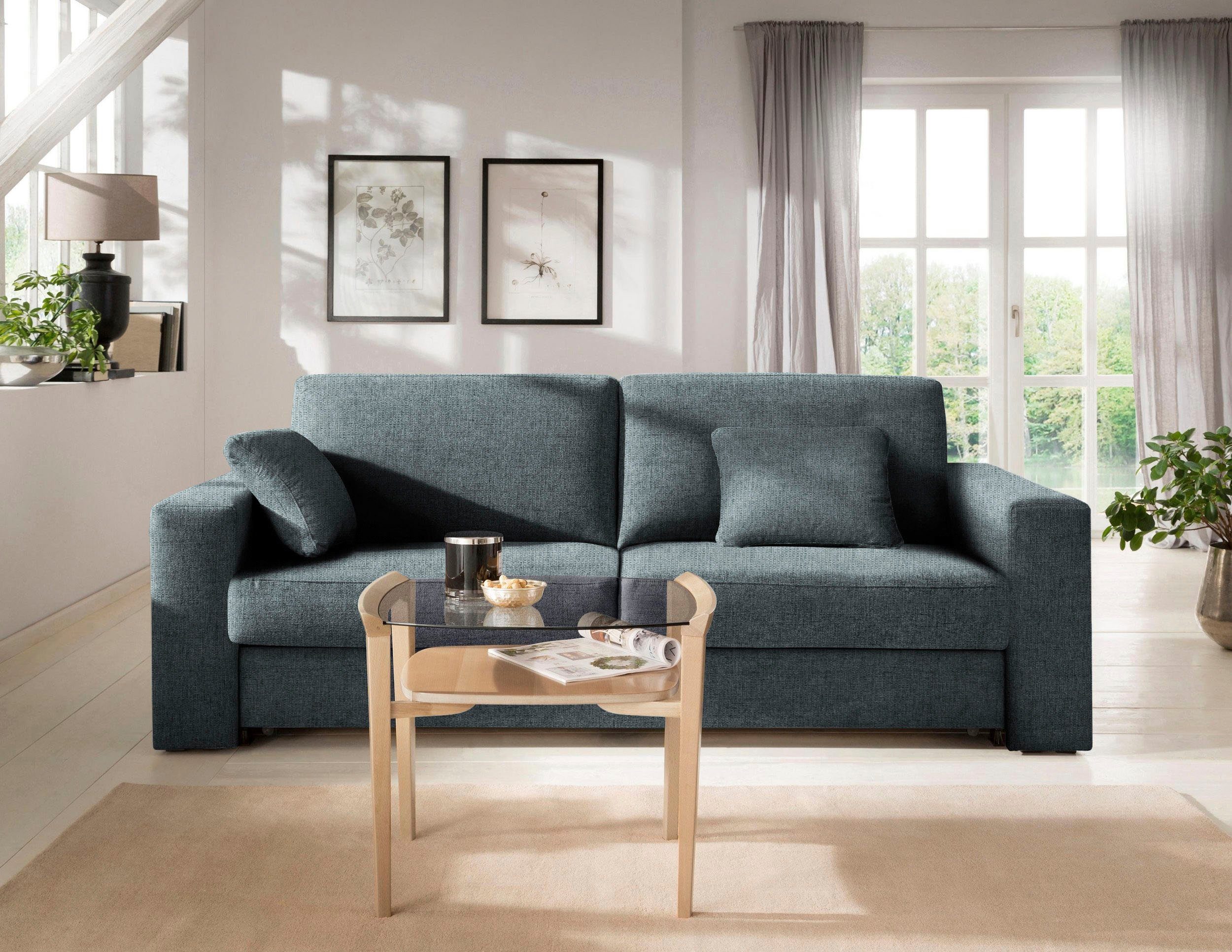 Home affaire Slaapbank Roma matras hoogte 14 cm Bedfunctie, met vering, lattenbodem, matras