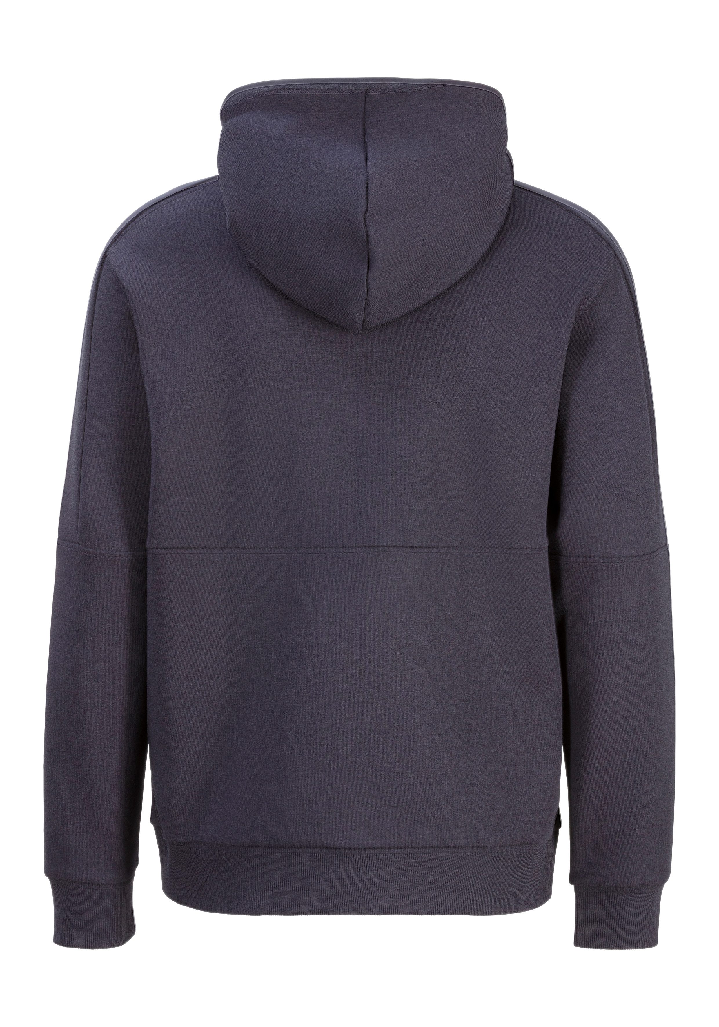 BOSS GREEN Capuchonsweatvest Saggynos met contraststrepen