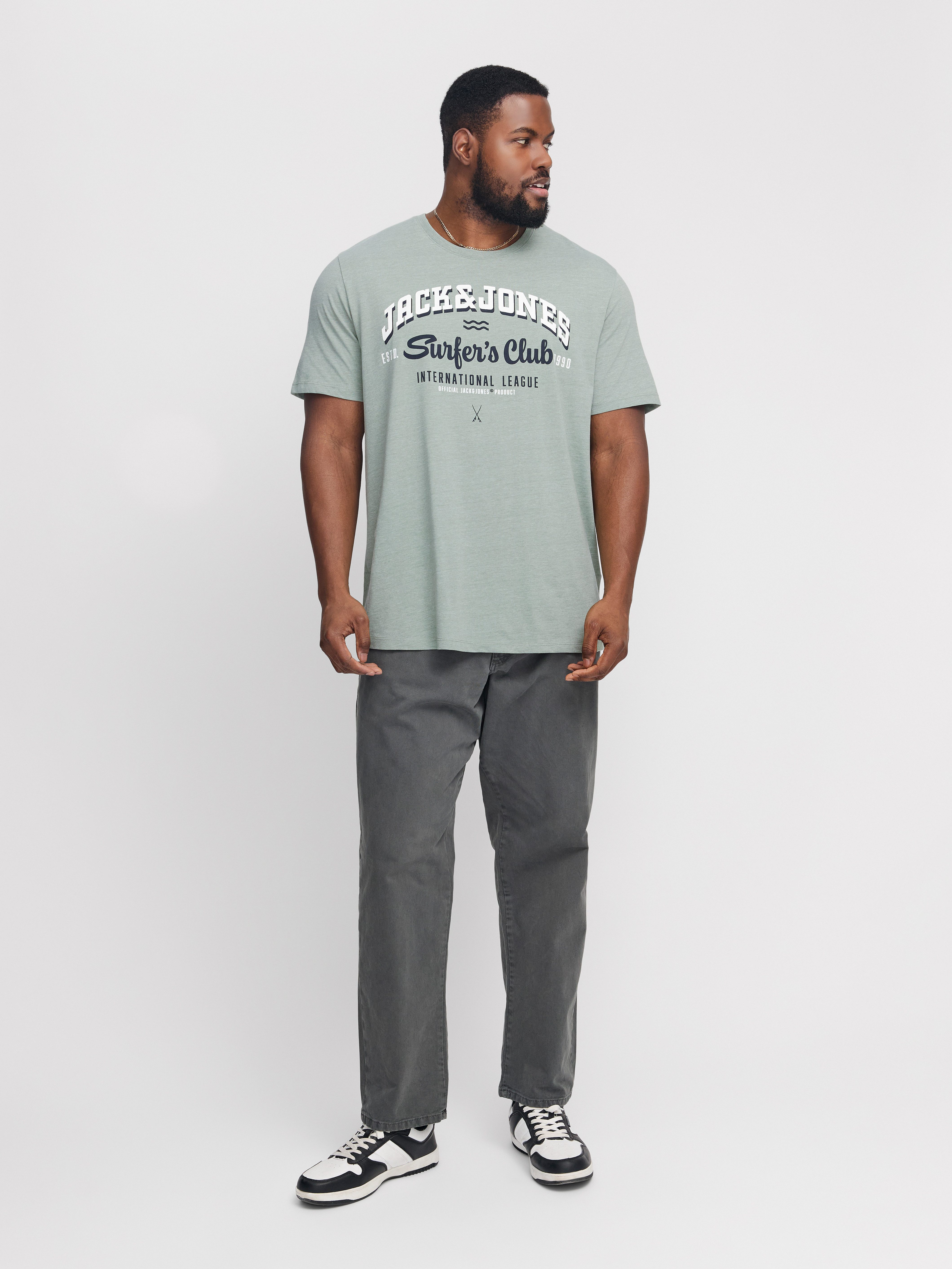 Jack & Jones PlusSize T-shirt JJELOGO TEE SS O-NECK 2 COL AW24 S PLS
