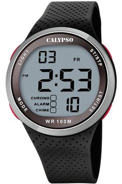 calypso watches chronograaf color splash, k5785-4 zwart