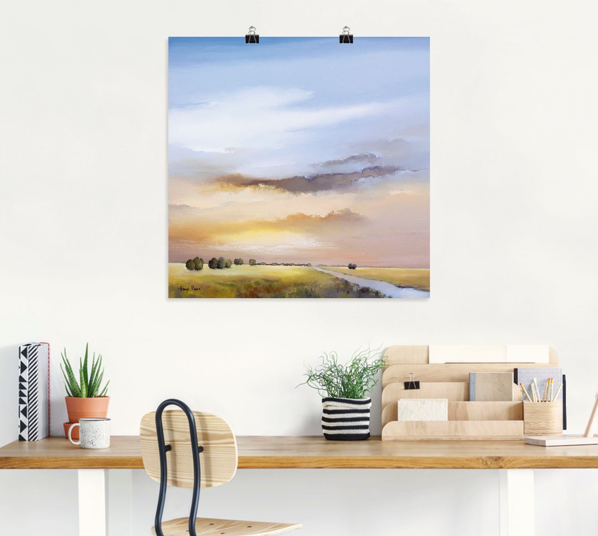 Artland Artprint Landschap III als artprint op linnen, poster in verschillende formaten maten