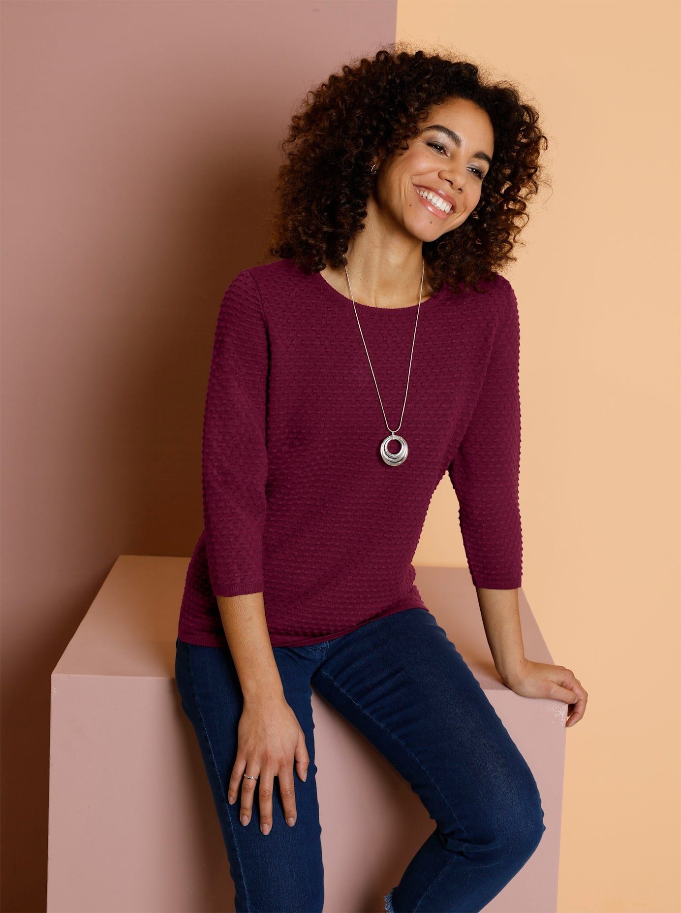 Classic Basics Trui met 3 4-mouwen Trui