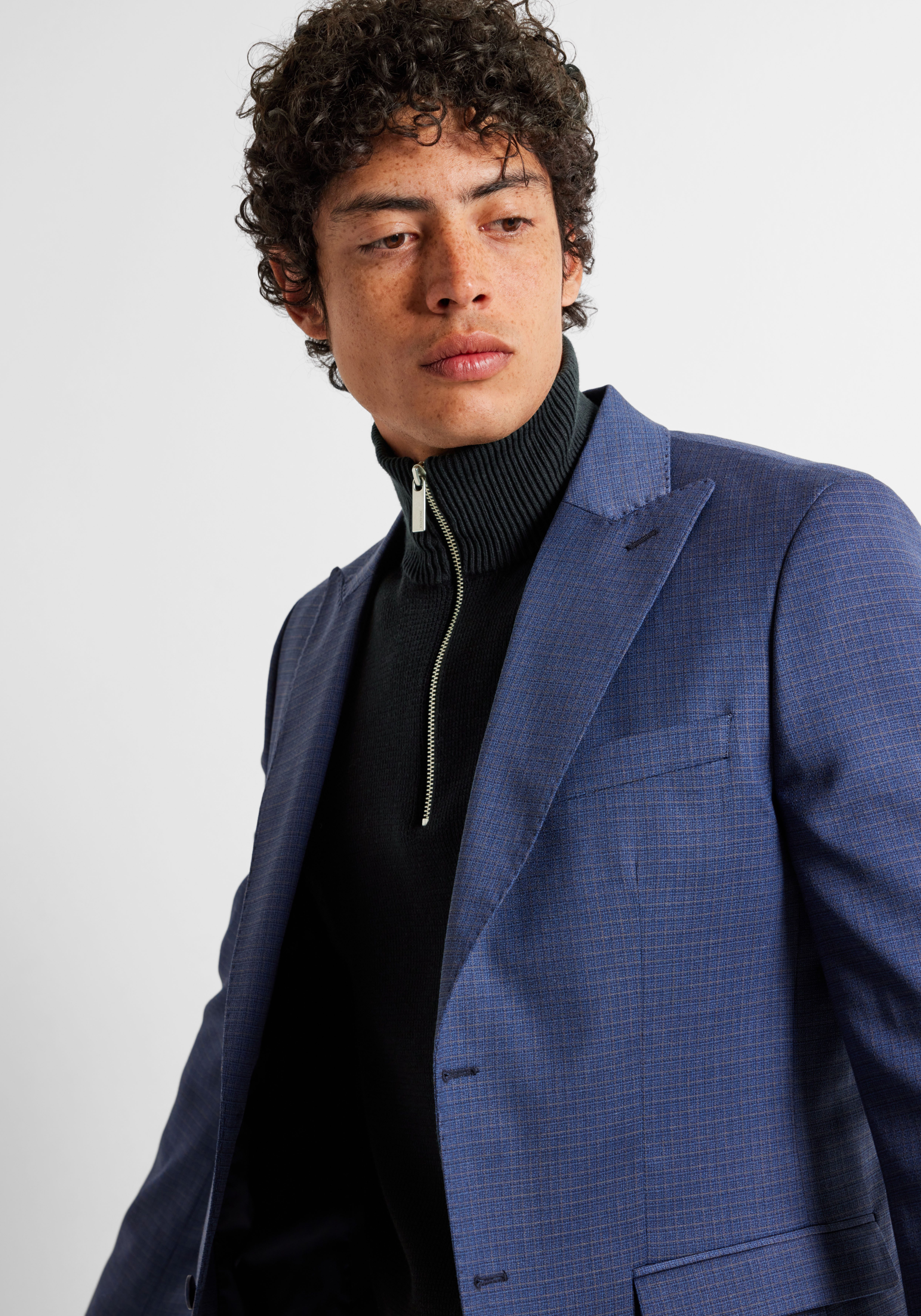 SELECTED HOMME Schipperstrui SLHDANE LS KNIT STRUCTURE HALF ZIP NOOS