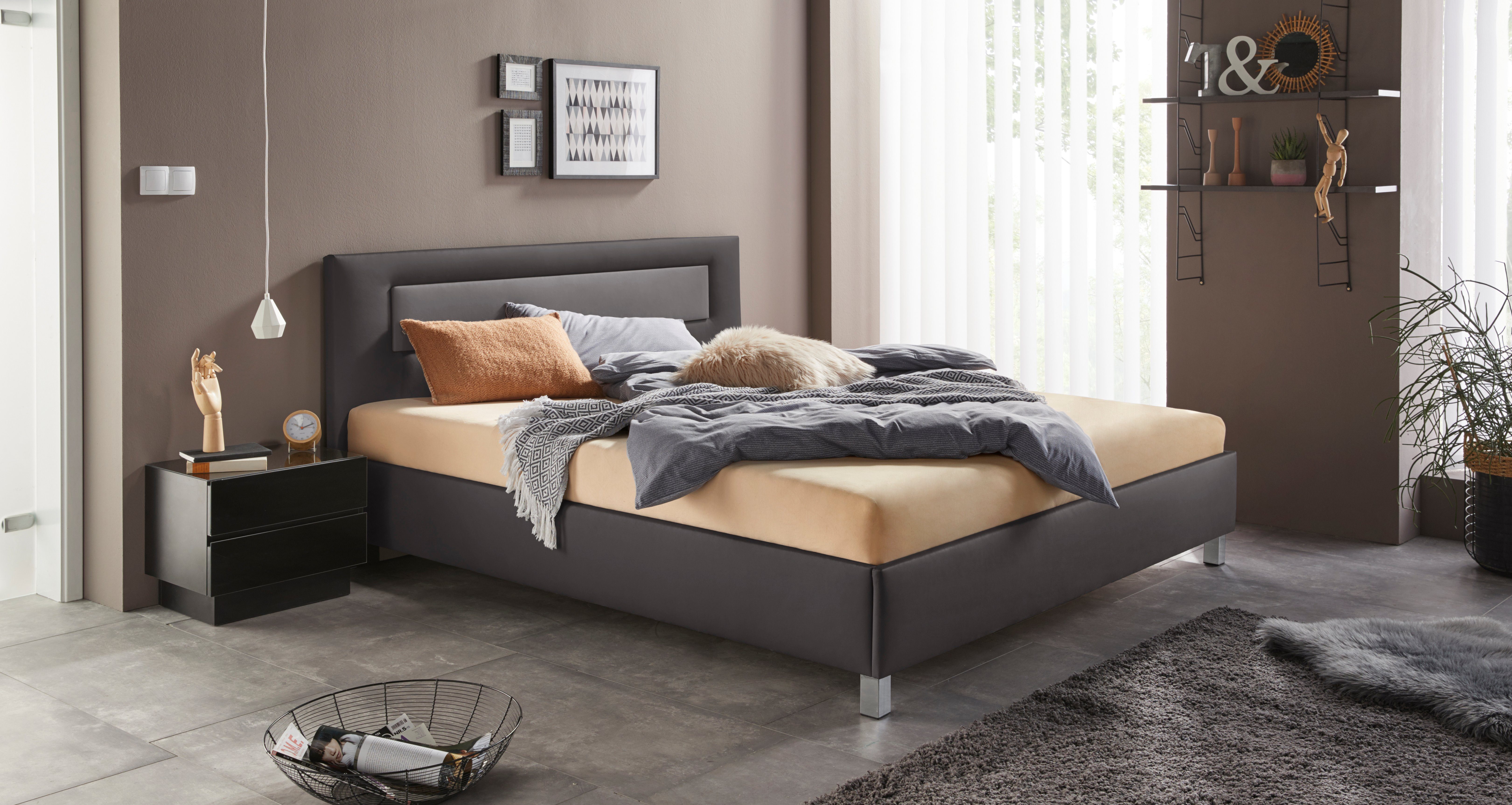 Westfalia Polsterbetten Gestoffeerd bed bedden grijs