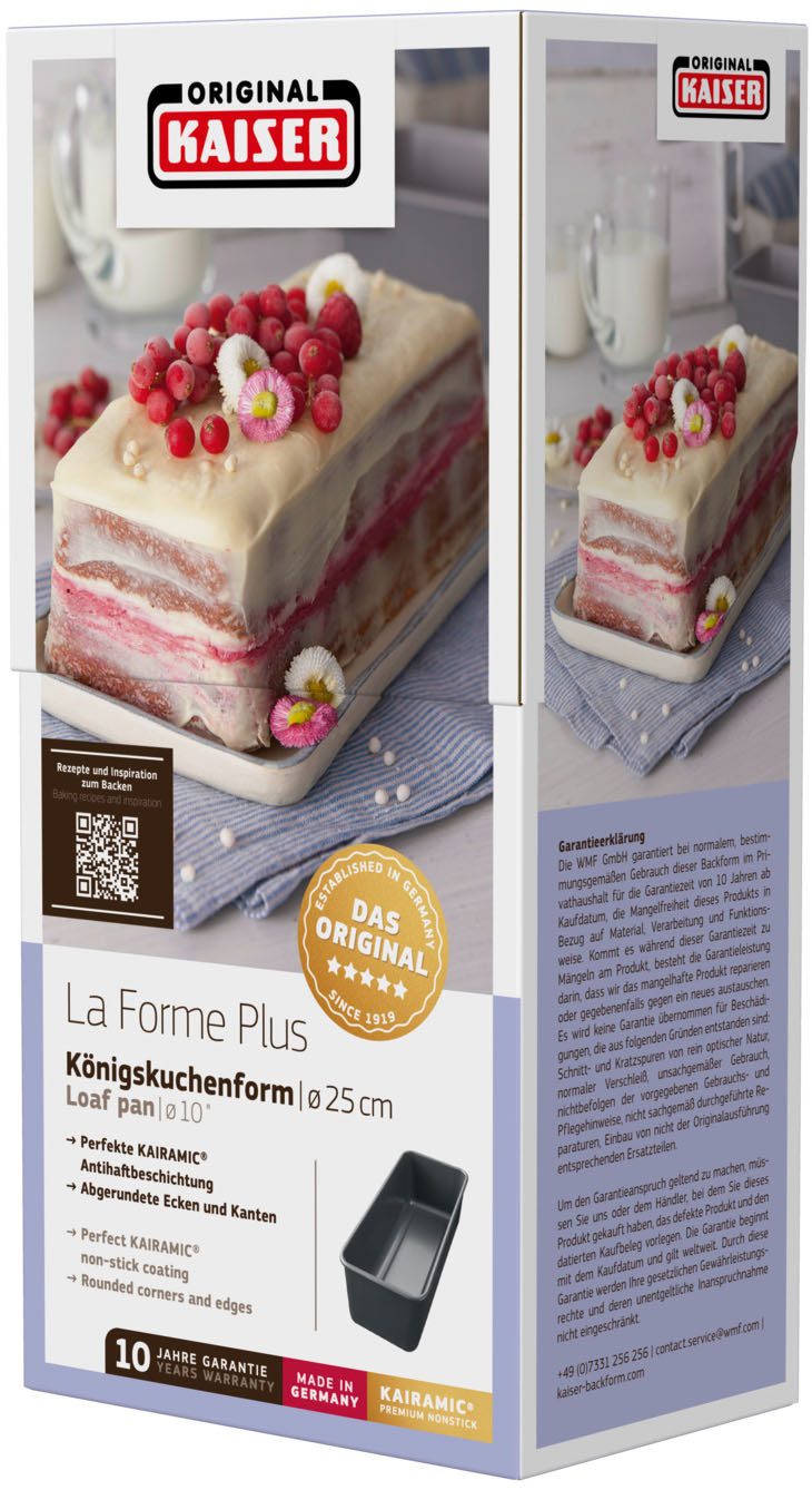 Kaiser Backformen Hoekig model La Forme Plus zuurdeegbestendig, snijvast, ovenbestendig, made in germany