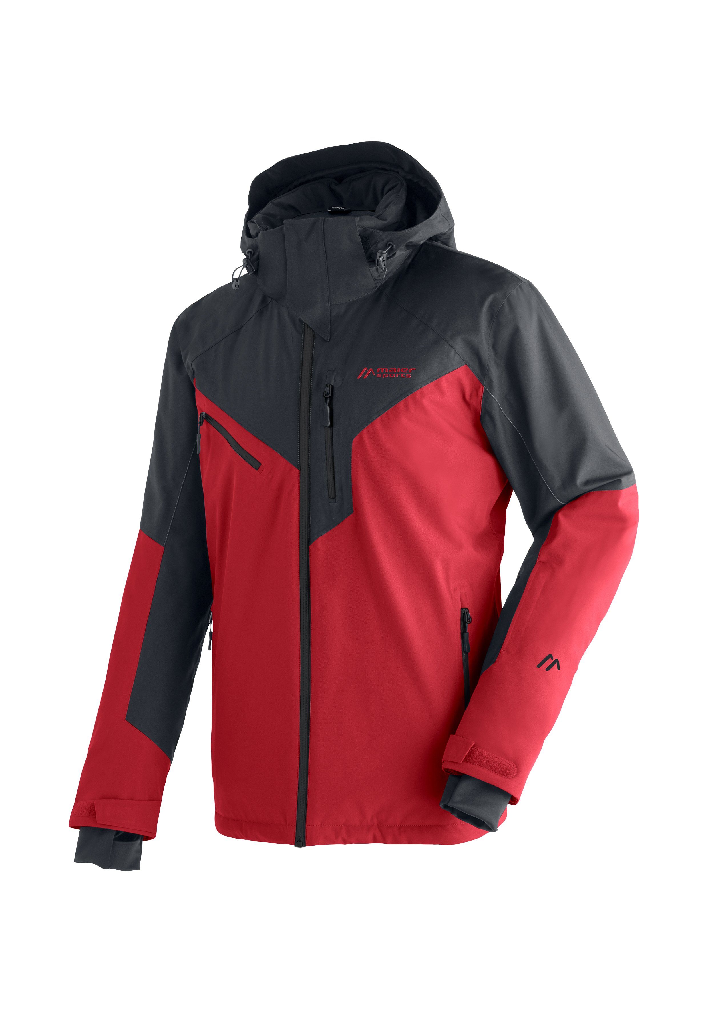 Maier Sports Ski-jack Pajares Heren winterjas, wind- en waterdicht, 4 ritszakken, regular fit heren windbreakers maat 54 rood