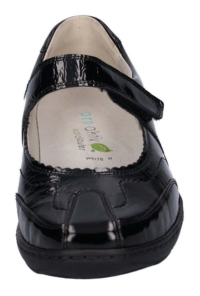 Waldläufer Klittenbandschoenen Henni in glanzende lak-look, breedte h
