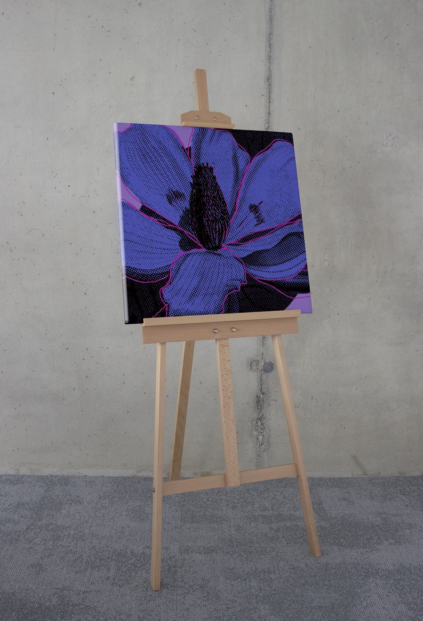 Komar Artprint op linnen Purple Fusion - Afmeting 60 x 60 cm (1 stuk)