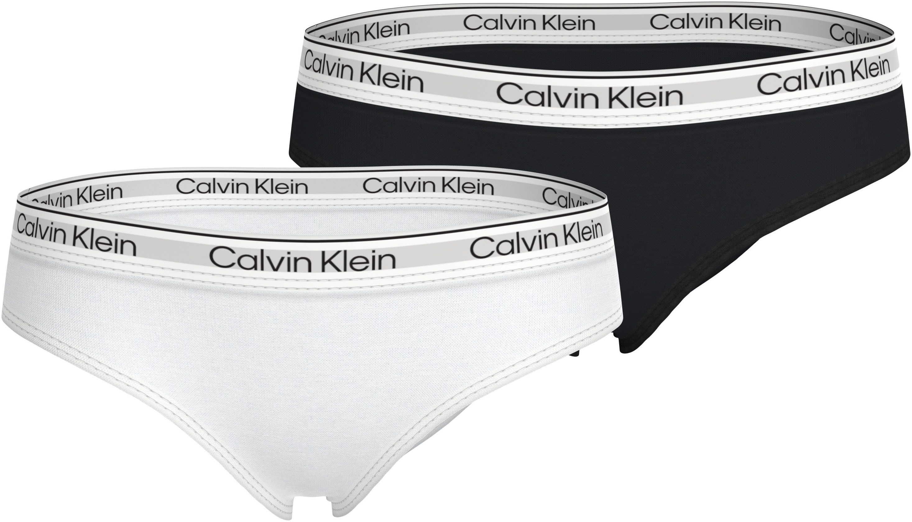 Calvin Klein Bikinibroekje 2PK BIKINI voor kinderen tot 16 jaar met logo-elastische tailleband (Set...