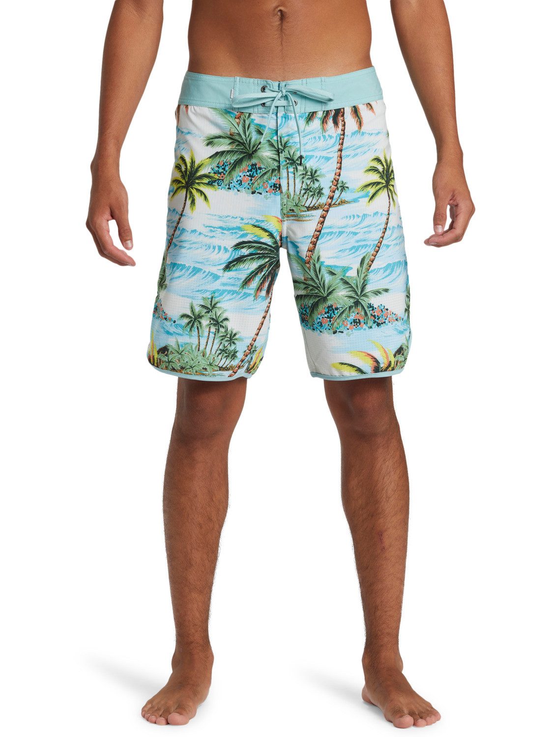 Quiksilver Boardshort Highline Scallop 19" heren broeken maat 33 (M/L) blauw