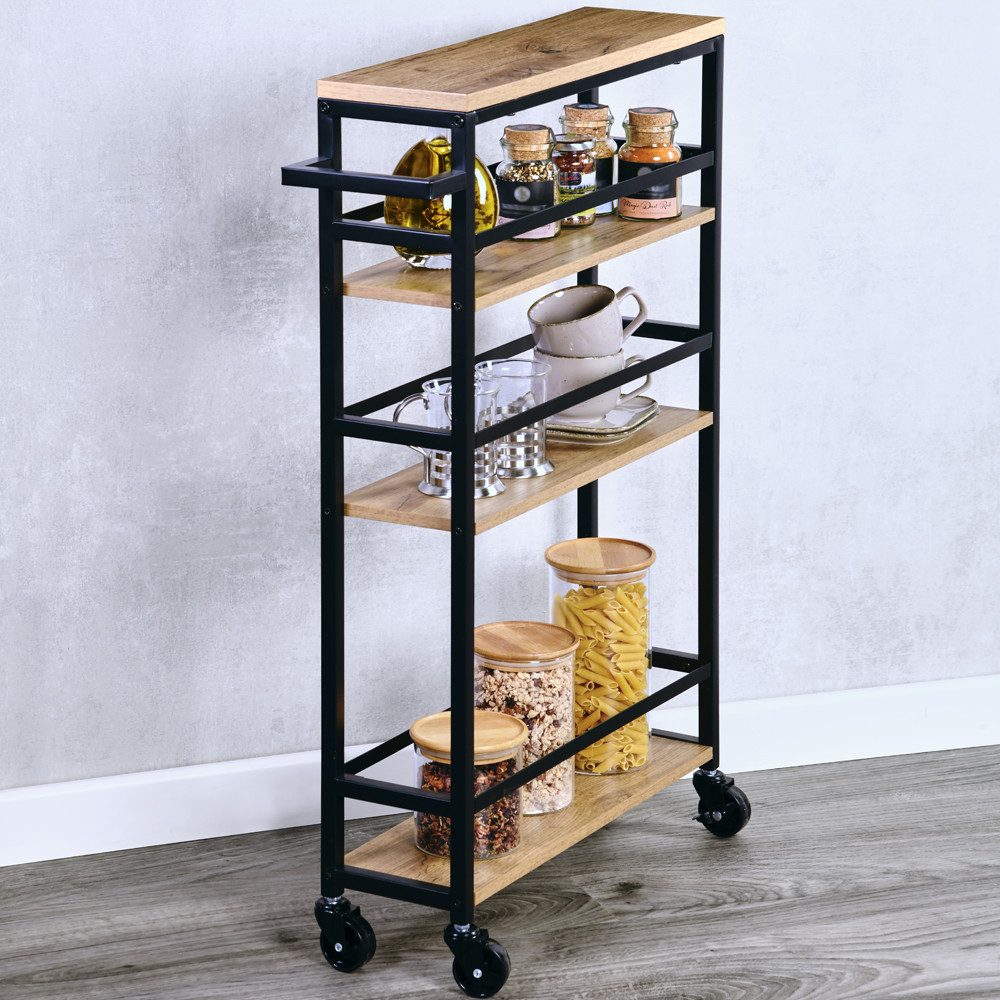 KESPER for kitchen & home Trolley Niswagen, zwart (1 stuk)