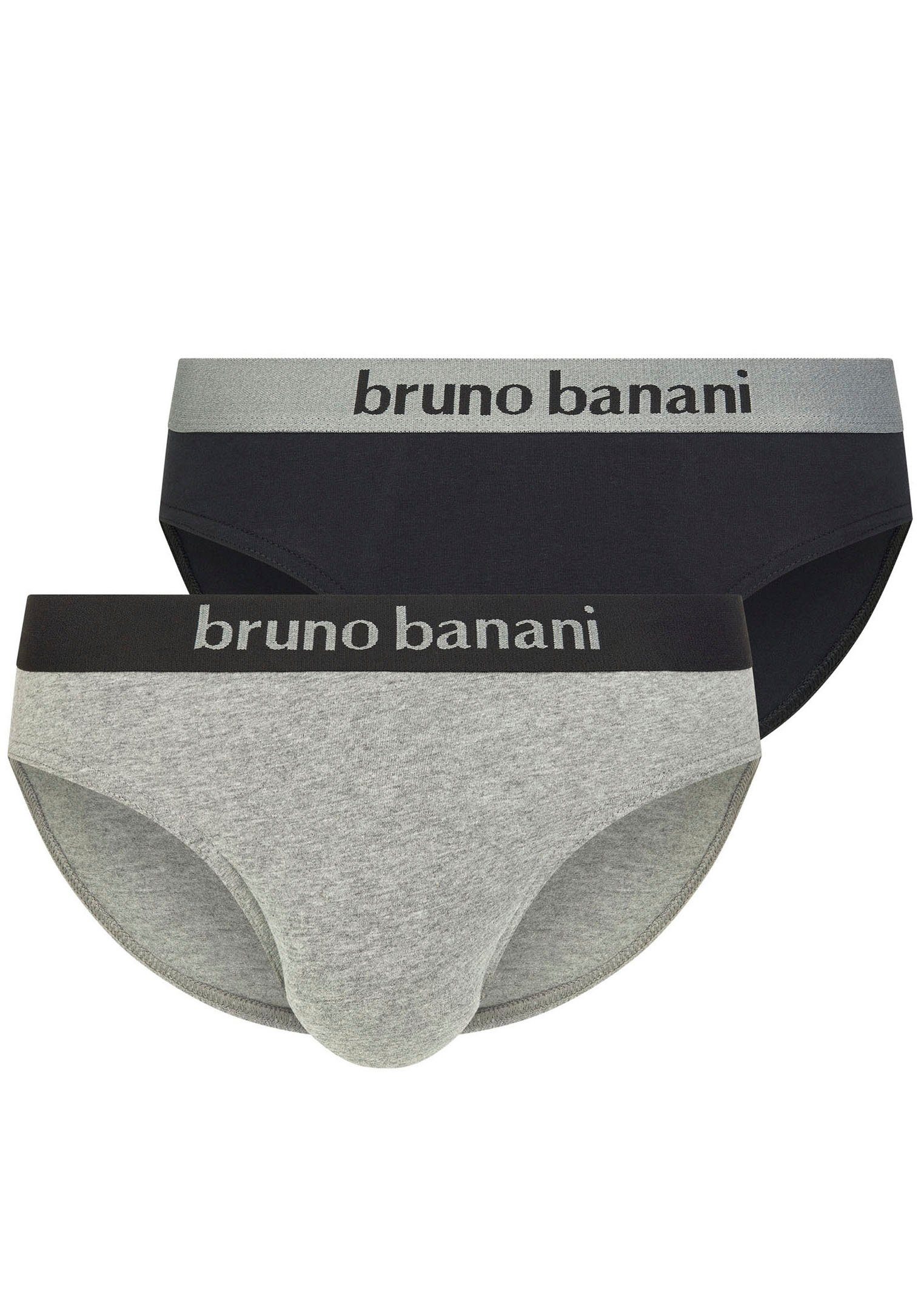 Bruno Banani Slip Flowing met logoband (2 stuks, Set van 2)