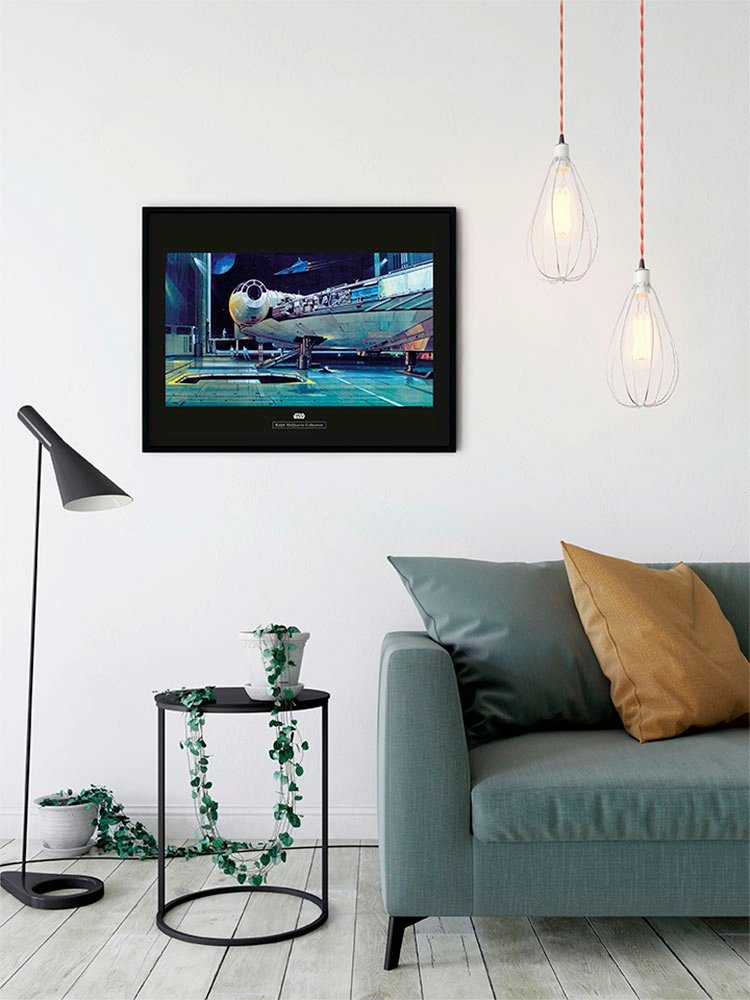 Komar Wanddecoratie Star Wars Classic RMQ Falcon Hangar Wanddecoratie voor de kinderkamer - zonder lijst (1 stuk)