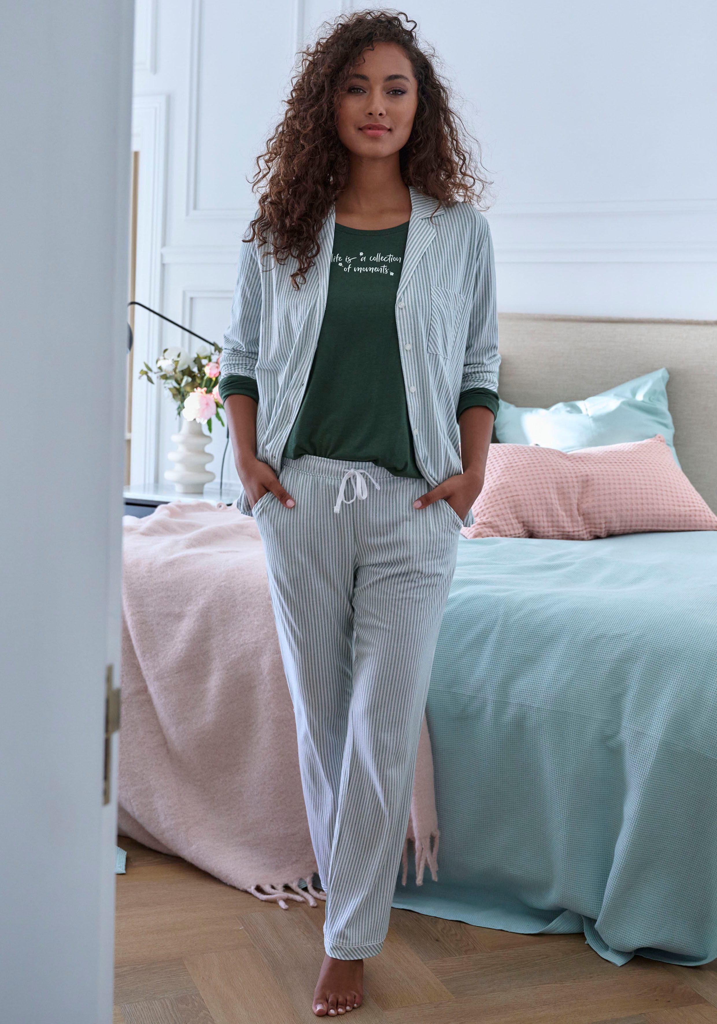 s.Oliver RED LABEL Beachwear Pyjama top met schattige frontprint
