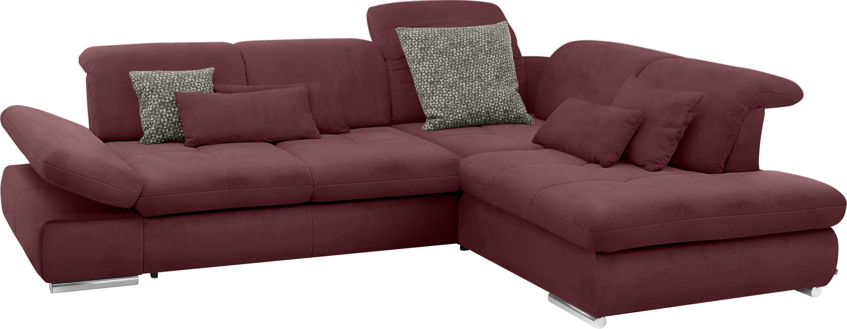 set one by Musterring Hoekbank SO 4100 met comfortabele pocketvering en hoofdeindeverstelling,
