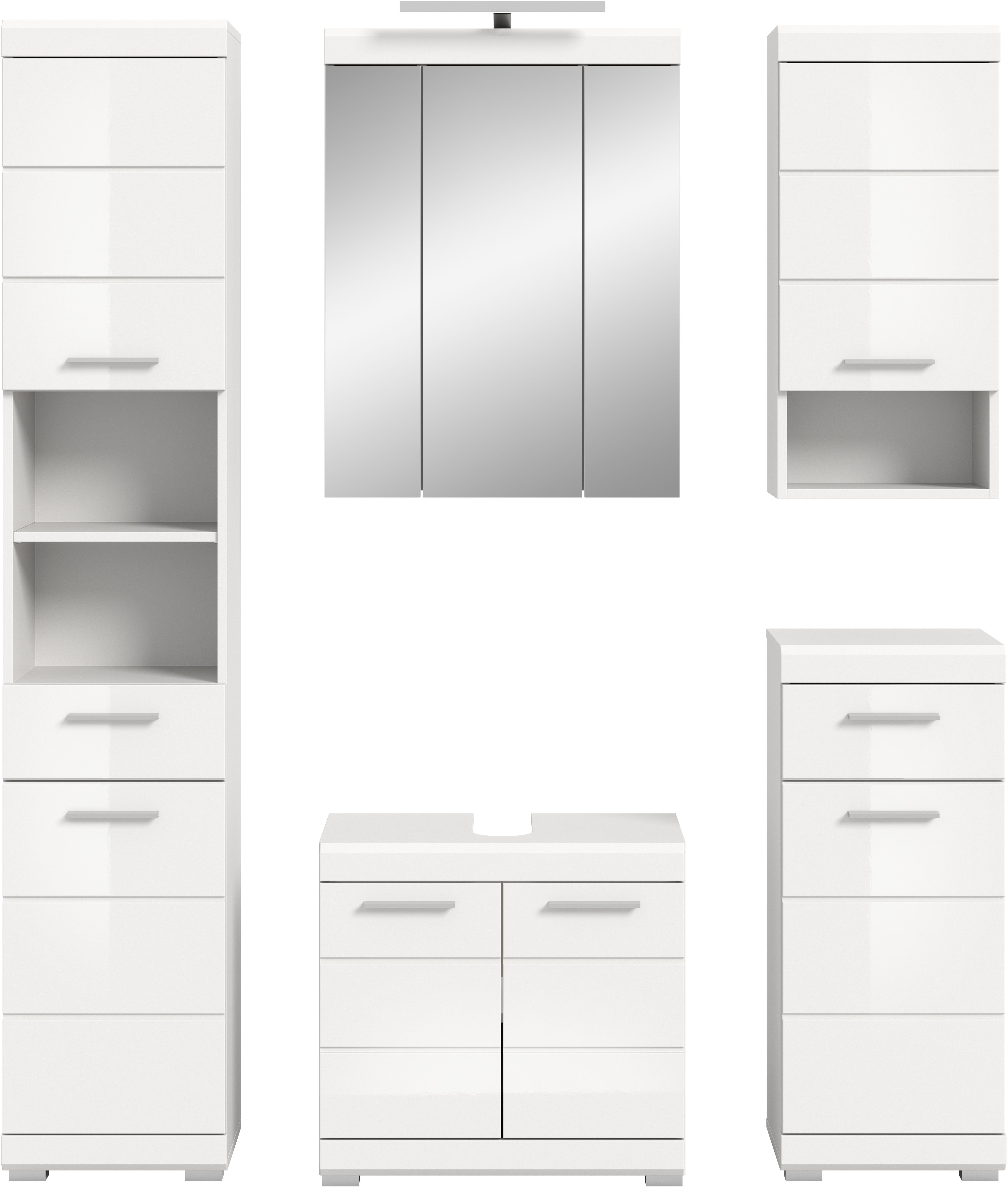 INOSIGN Badkamerserie Siena, 5-delig, inclusief LED-verlichting, bestaande uit: (set, 5-delig)