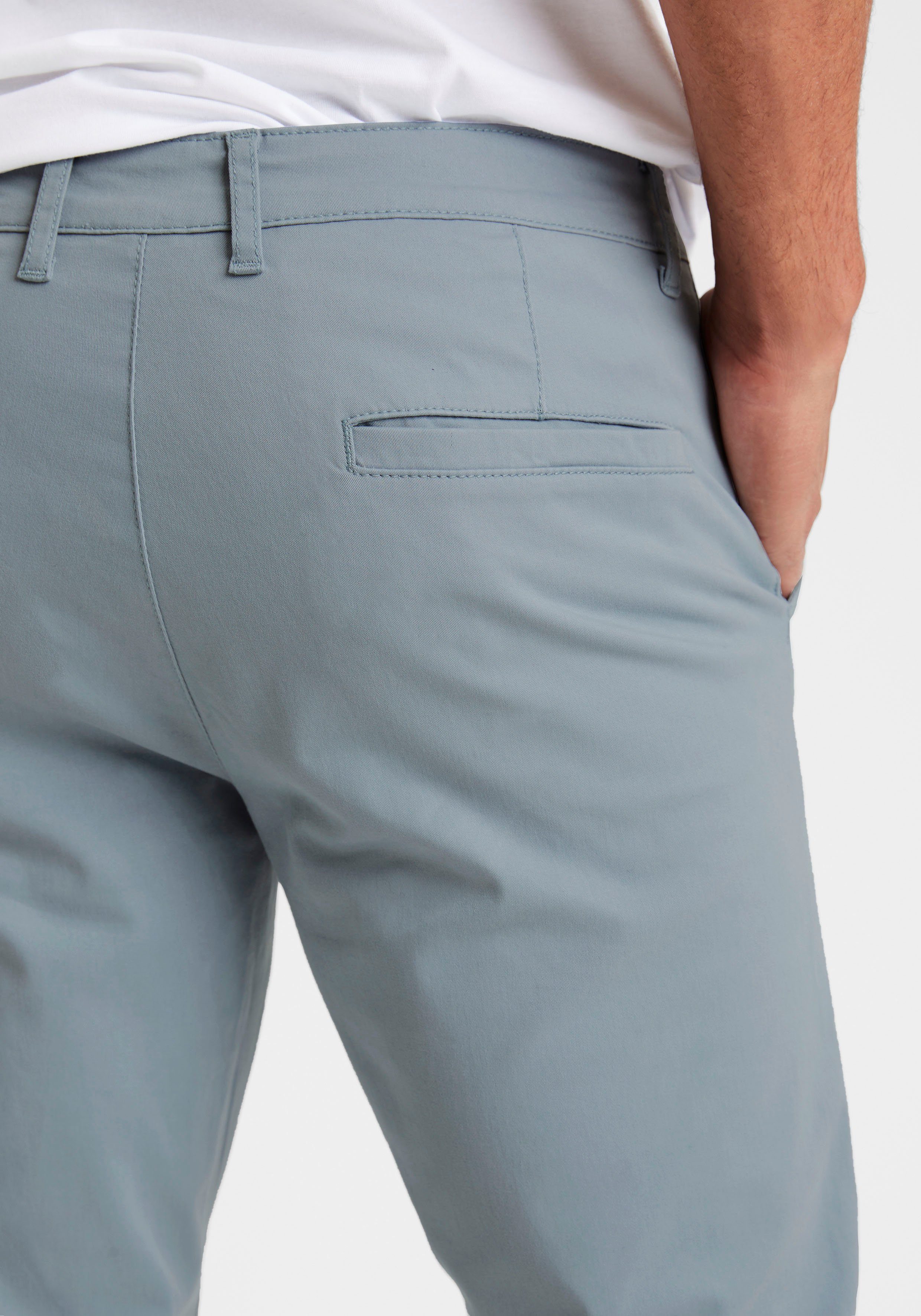 H.I.S Chino Regular fit lange broek, van elastische katoenkwaliteit