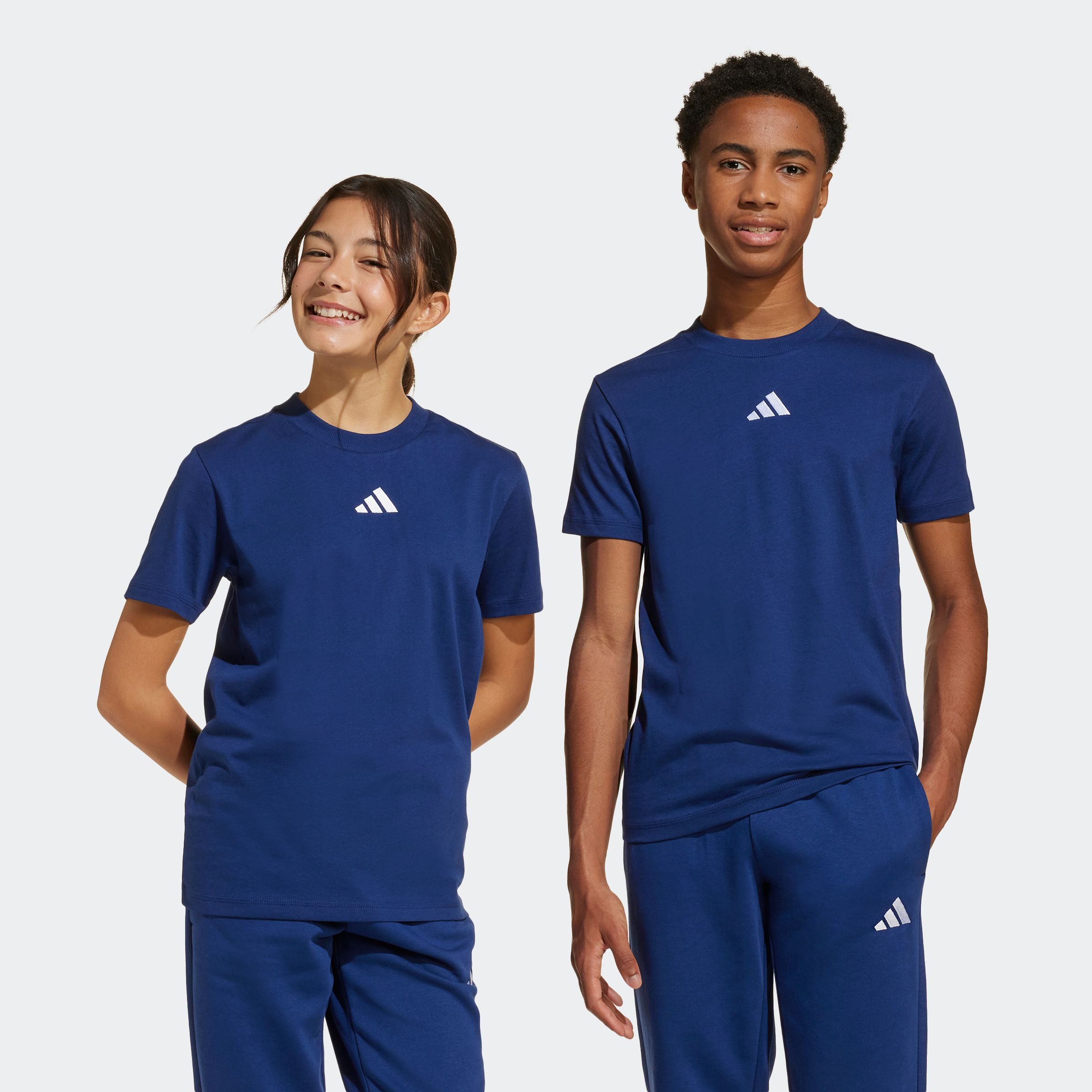 adidas Sportswear T-shirt J SL TEE 160 jongens t-shirts maat 152 blauw