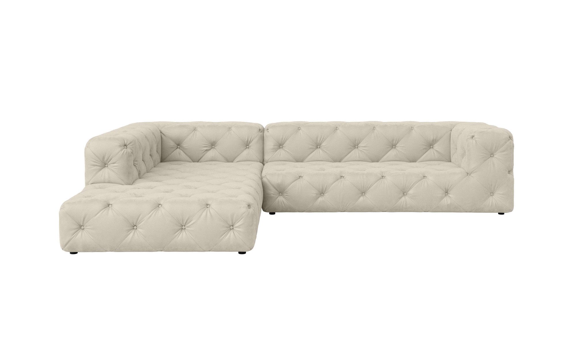 Places of Style Hoekbank FOLLINA L-vorm, met klassieke Chesterfield-knoopstiksels