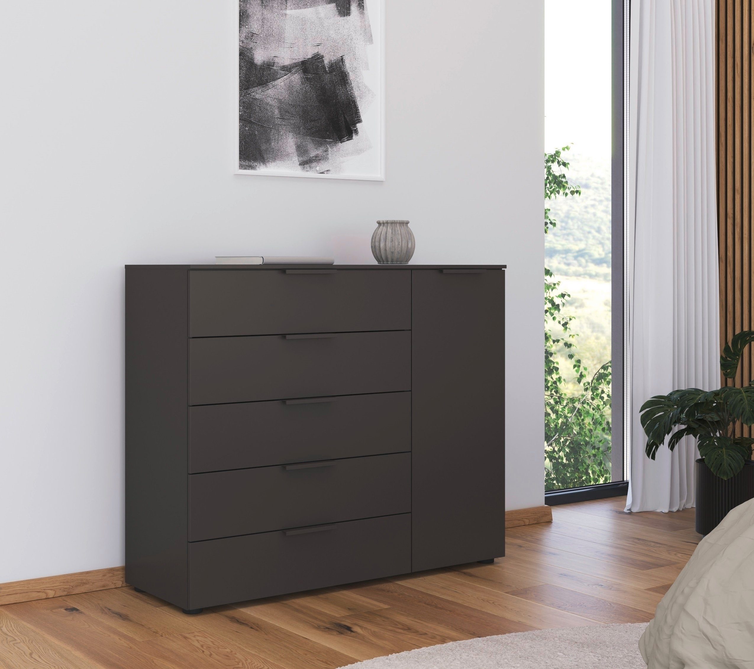 rauch Ladekast Flipp kast sideboard waskast 1 deurs met 5 laden en soft-close functie