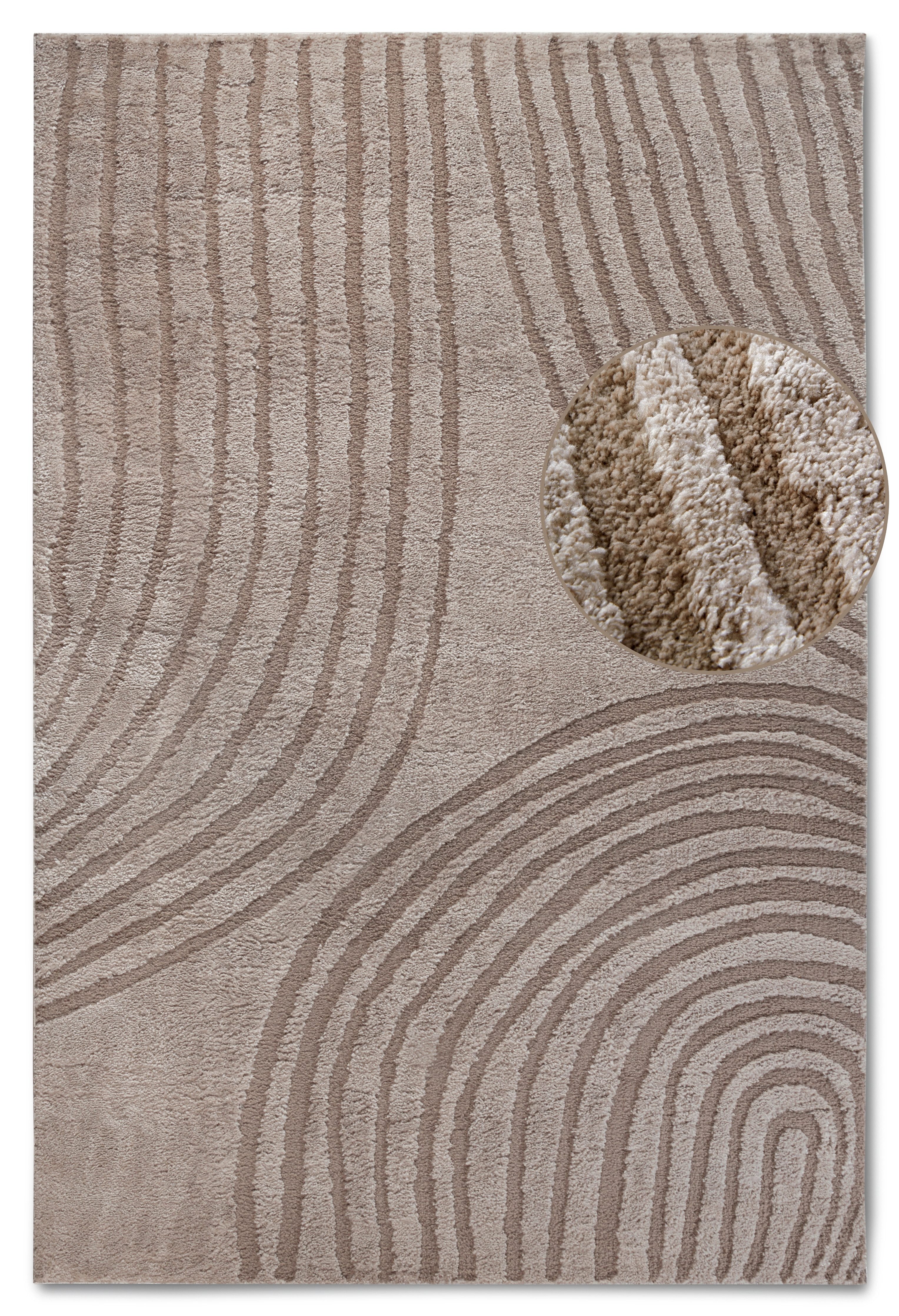 ELLE DECORATION Design-vloerkleed Pigment Hoogpolig, shaggy, loper, zacht, langpolig, modern, hoog-laag effect