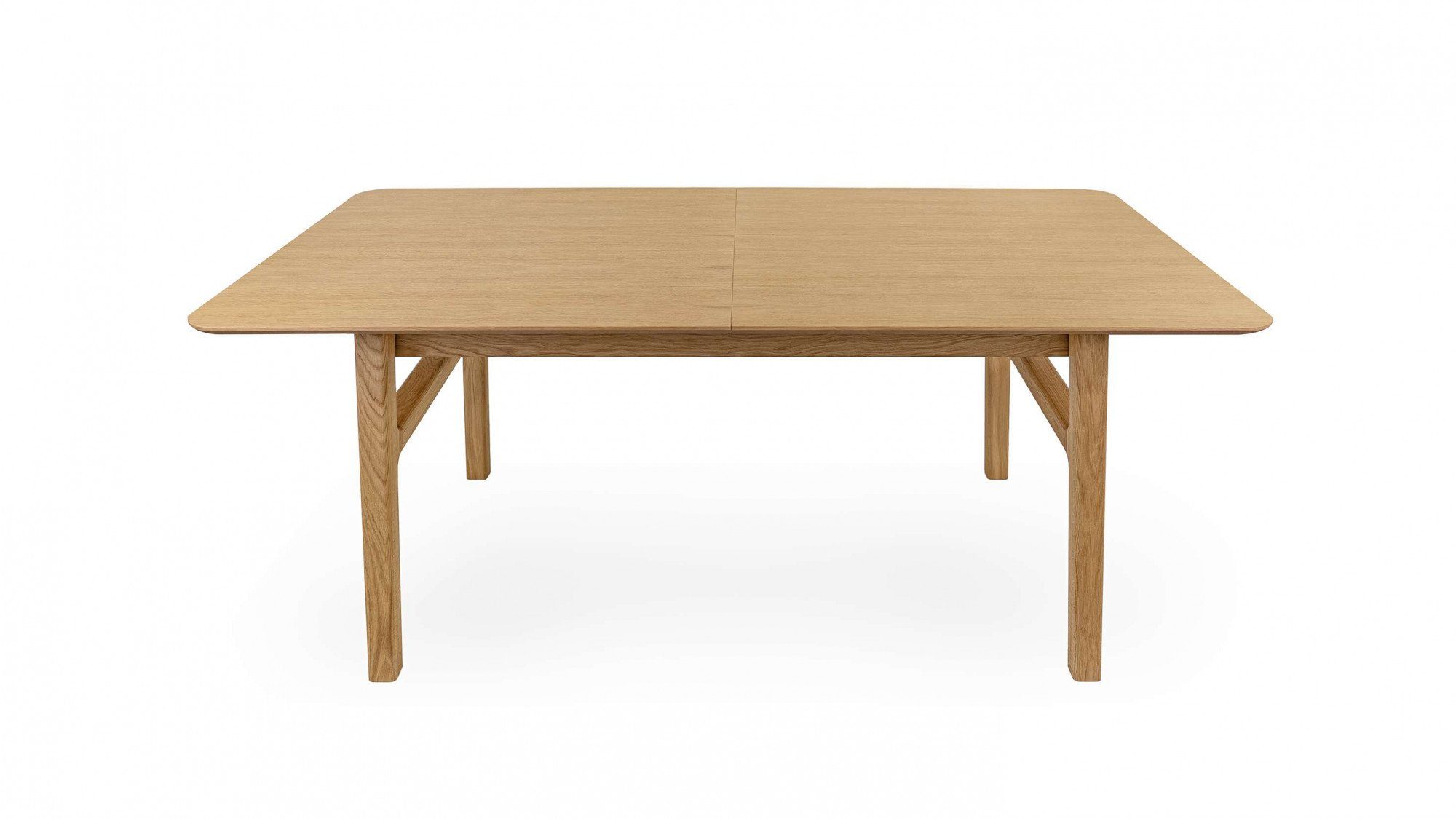 Woodman Eettafel Curved Scandi Design, breedte 180 cm, uitschuifbaar tot 220 cm