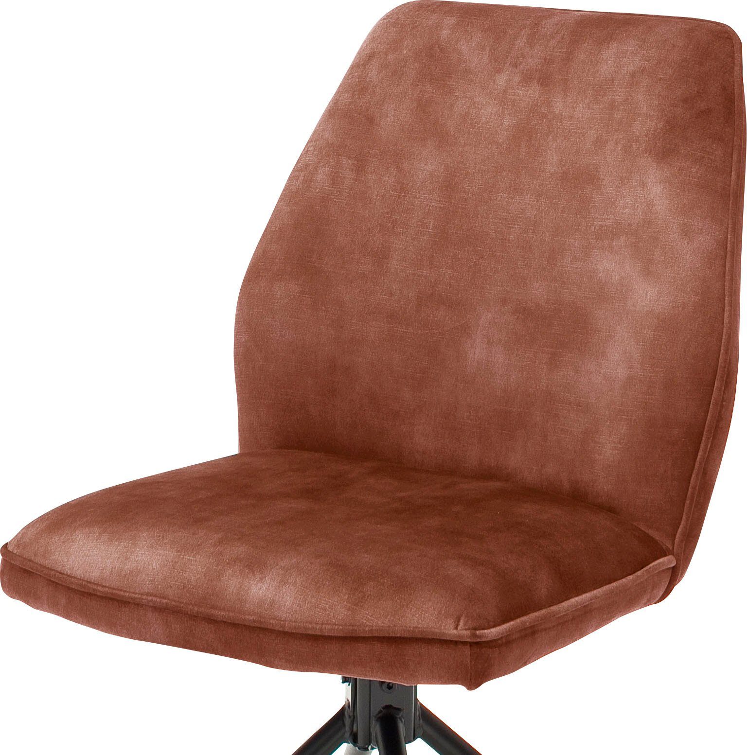 MCA furniture Eetkamerstoel OTTAWA Vintage suède-look met opstaande naad, stoel belastbaar tot 120 kg (set, 2 stuks)