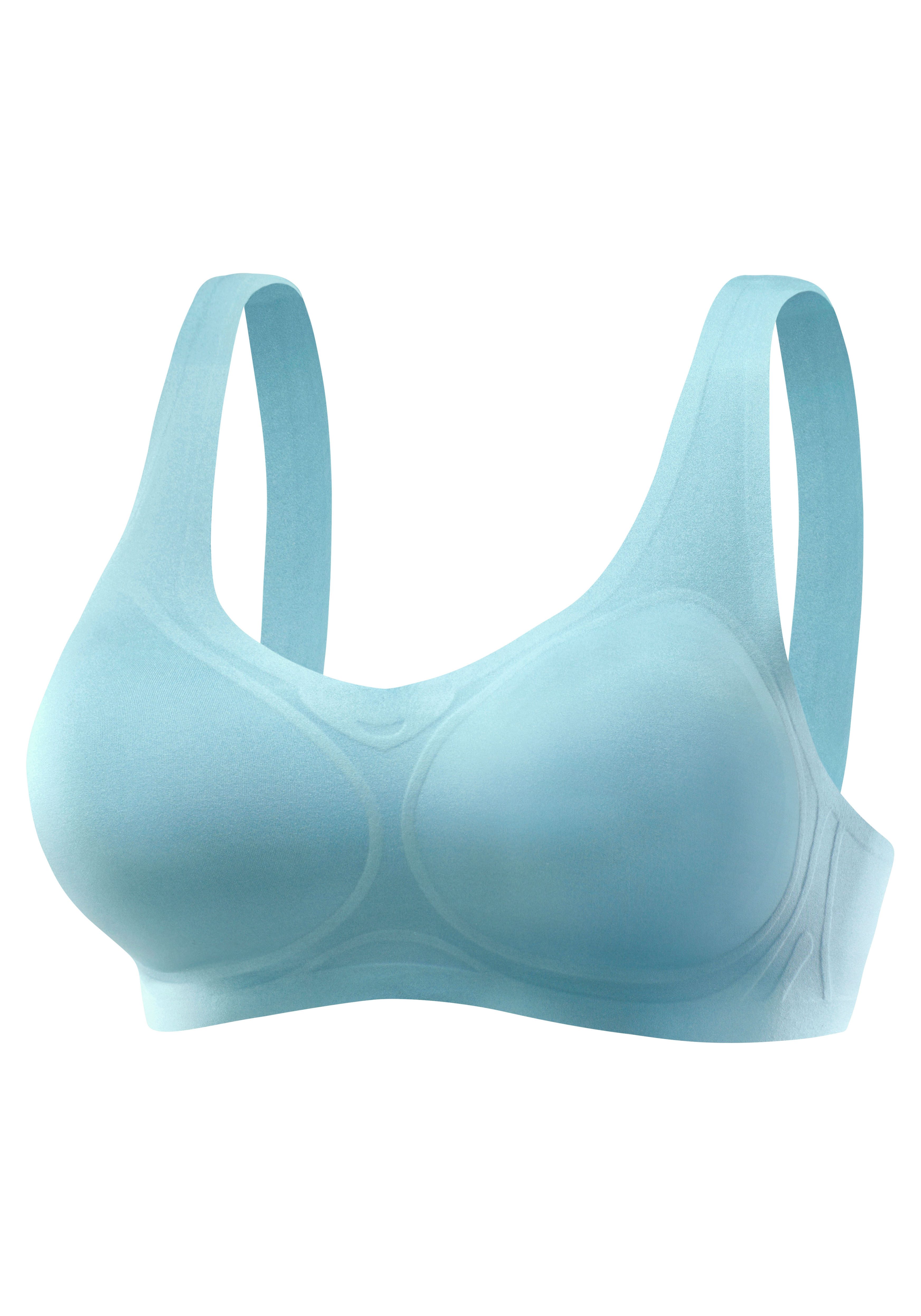 Nuance Bralette-bh SEAMLESS, zonder beugels, met geïntegreerd push-up kussen, Basic Lingerie