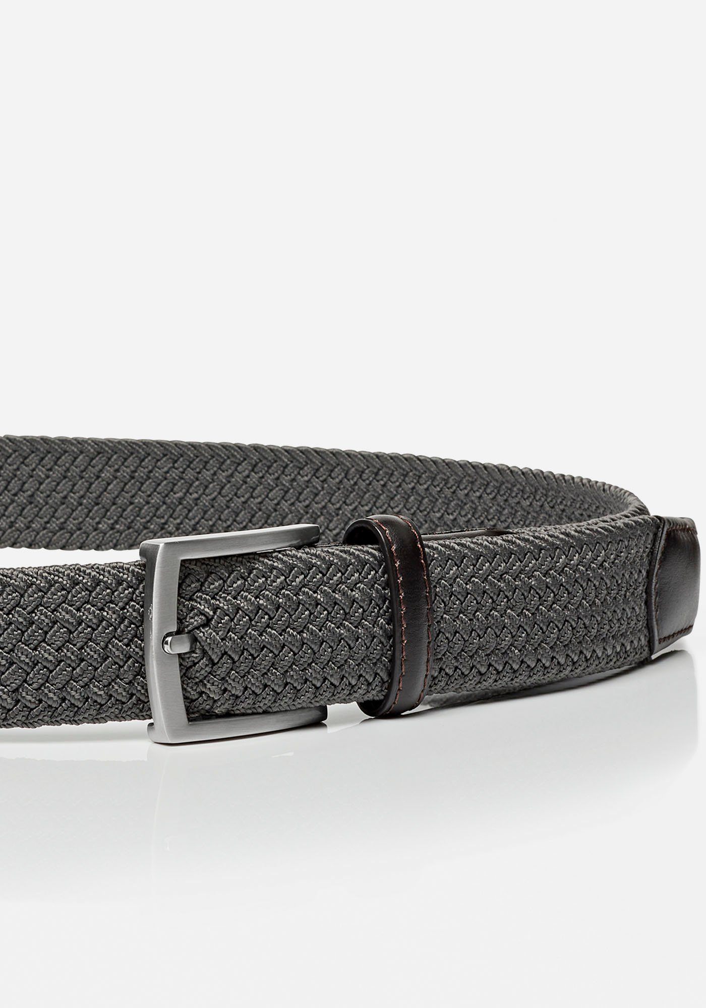 MONTI Stretch riem Hamburg 3,5 cm breed, elastische vlechtriem, casual-business-sportief