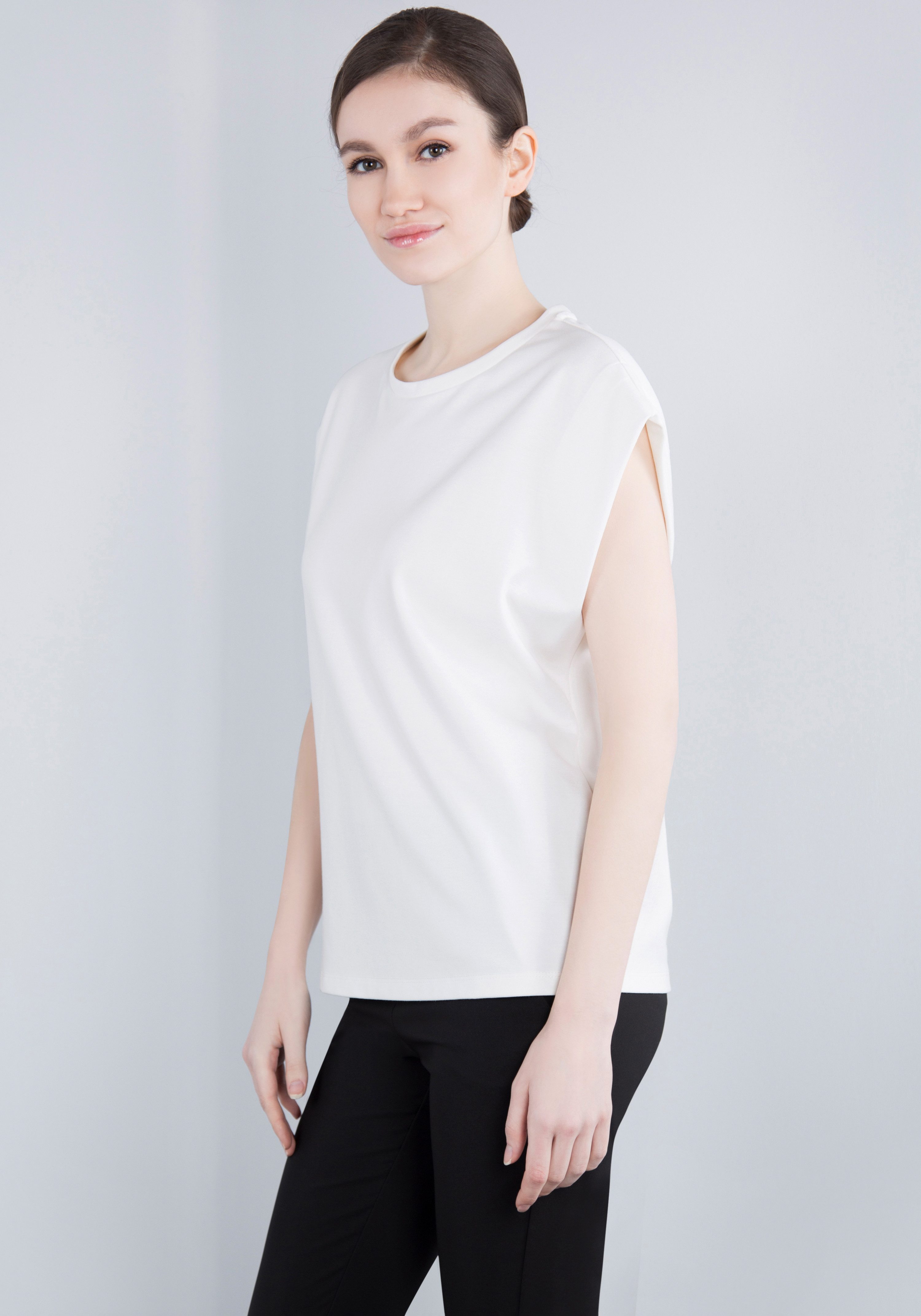 IMPERIAL T-shirt Mouwloos "Punto Milano" shirt met omgeslagen armsgaten