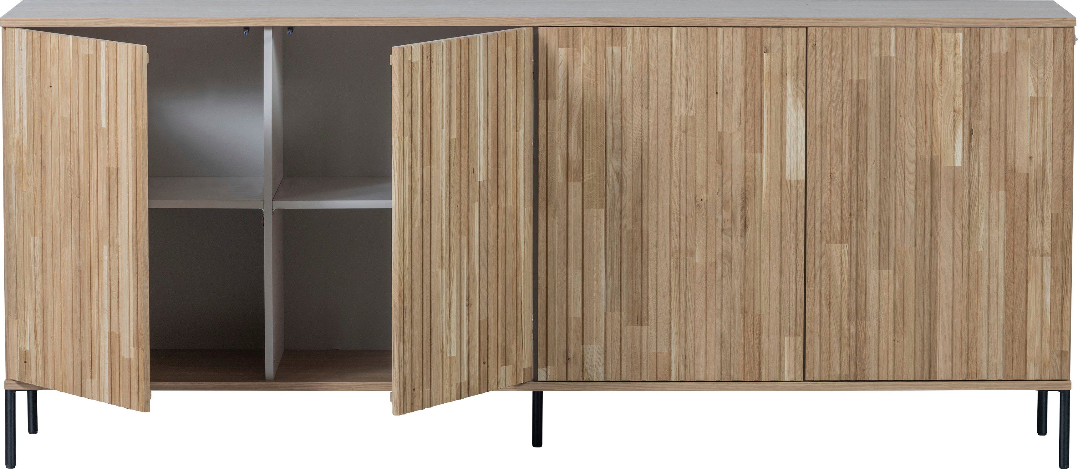 WOOOD Dressoir New Gravure Commode met grafische reliëfdeuren, H 85 cm x B 200 cm