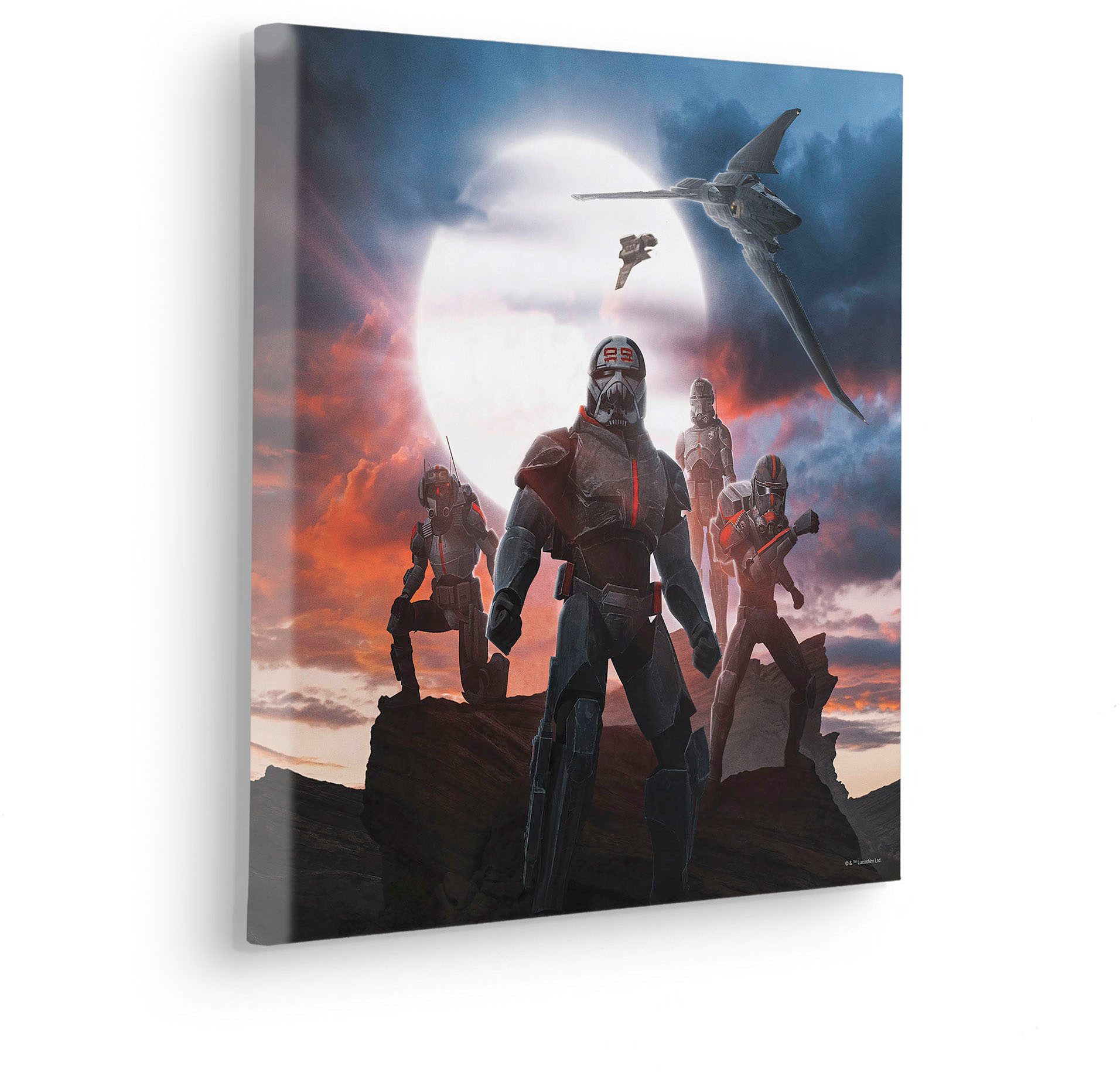 Komar Artprint op linnen Star Wars Bad Batch Strong Team - Afmeting 40 x 40 cm (1 stuk)