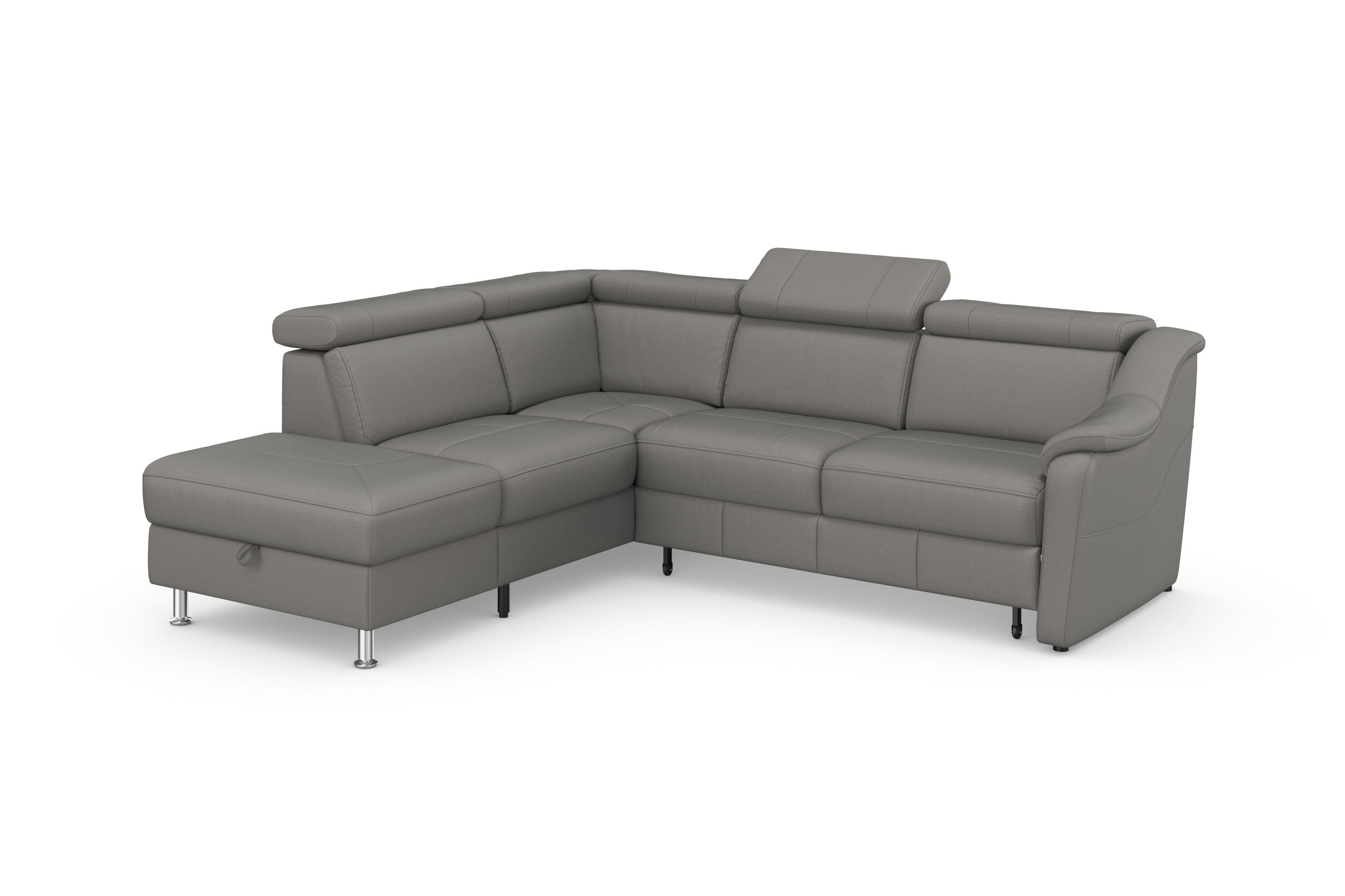 sit&more Hoekbank Freetown L-vorm met verstelbare hoofdsteun en comfortabele binnenvering