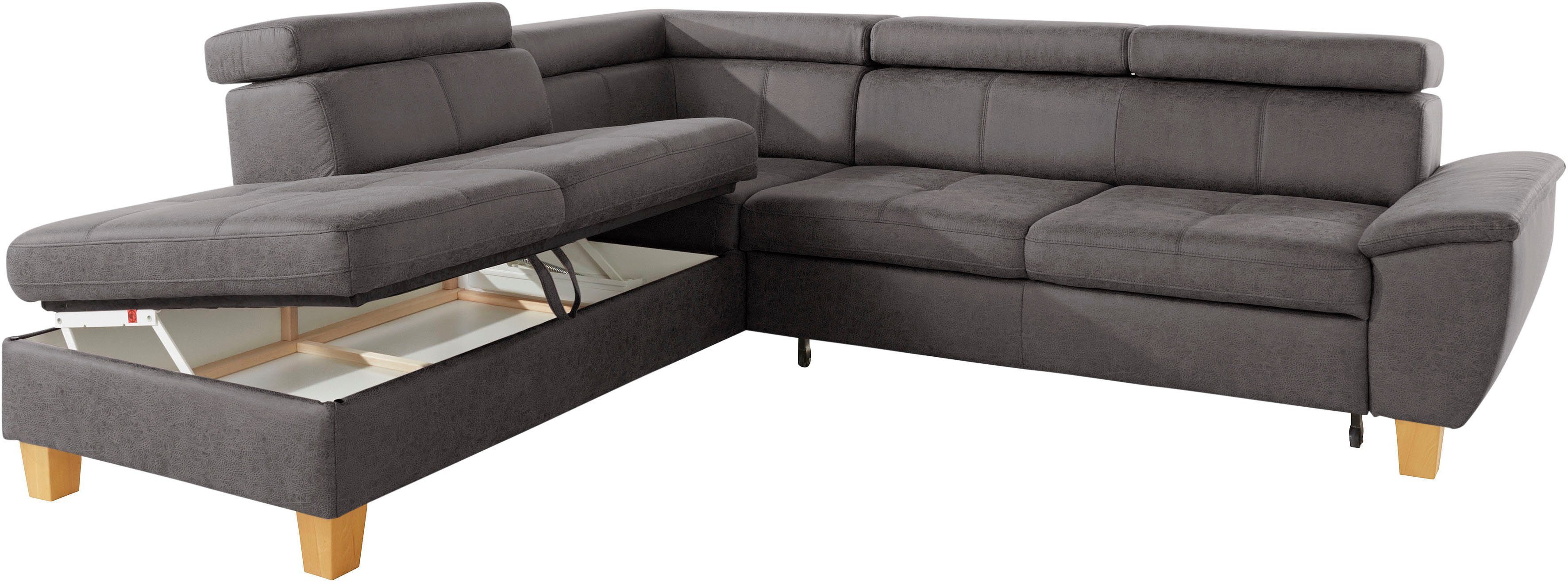 exxpo - sofa fashion Hoekbank Enya, uitgebreide afwerking, hoog zitcomfort, comfortabel, L-vorm