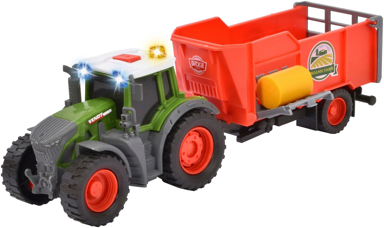 Dickie Toys Speelgoed-tractor Fendt farm trailer met licht en geluid