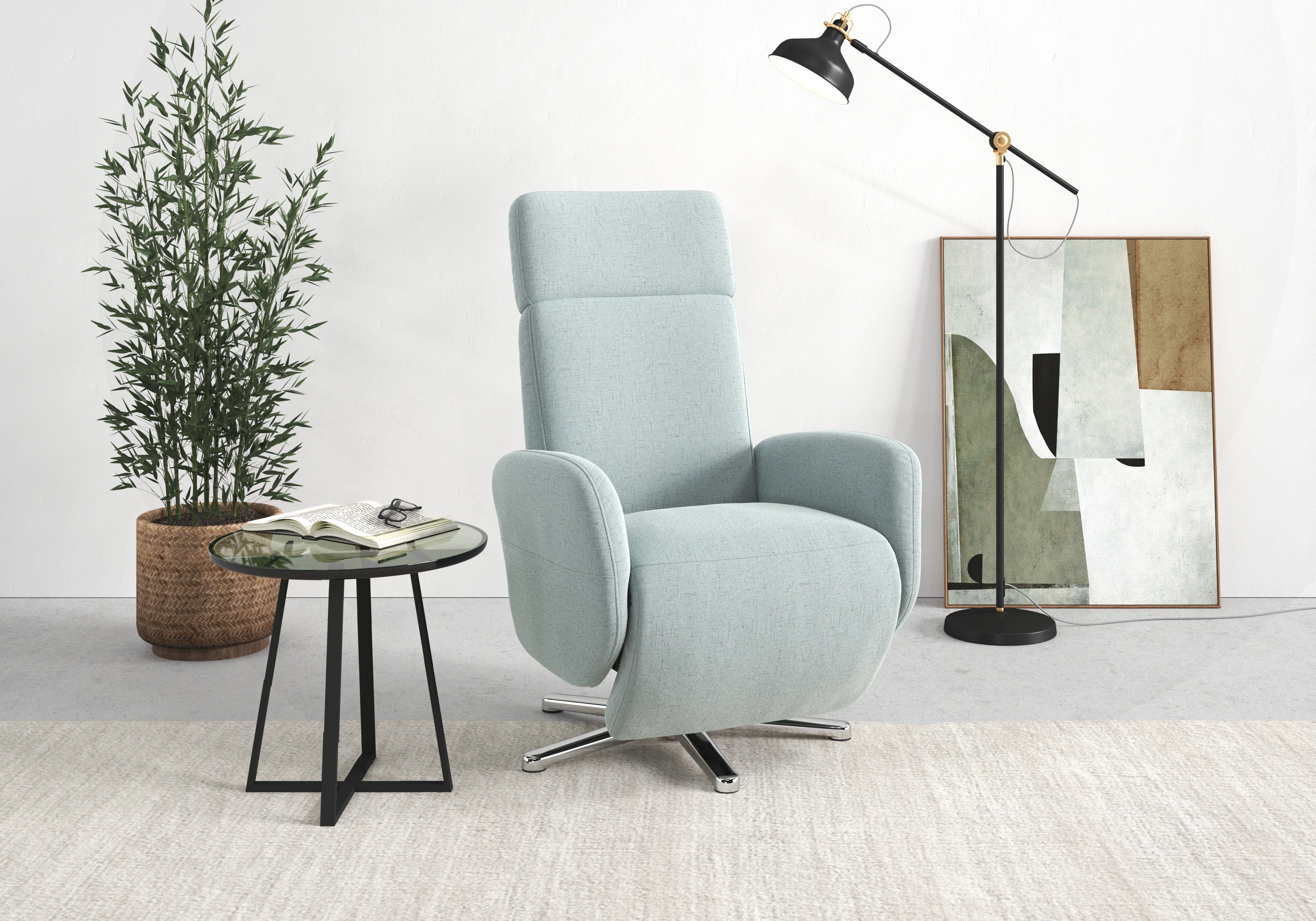 sit&more Relaxfauteuil Grenoble, incl. hoofdsteunverstelling en bekabelde afstandsbediening tv-fauteuils