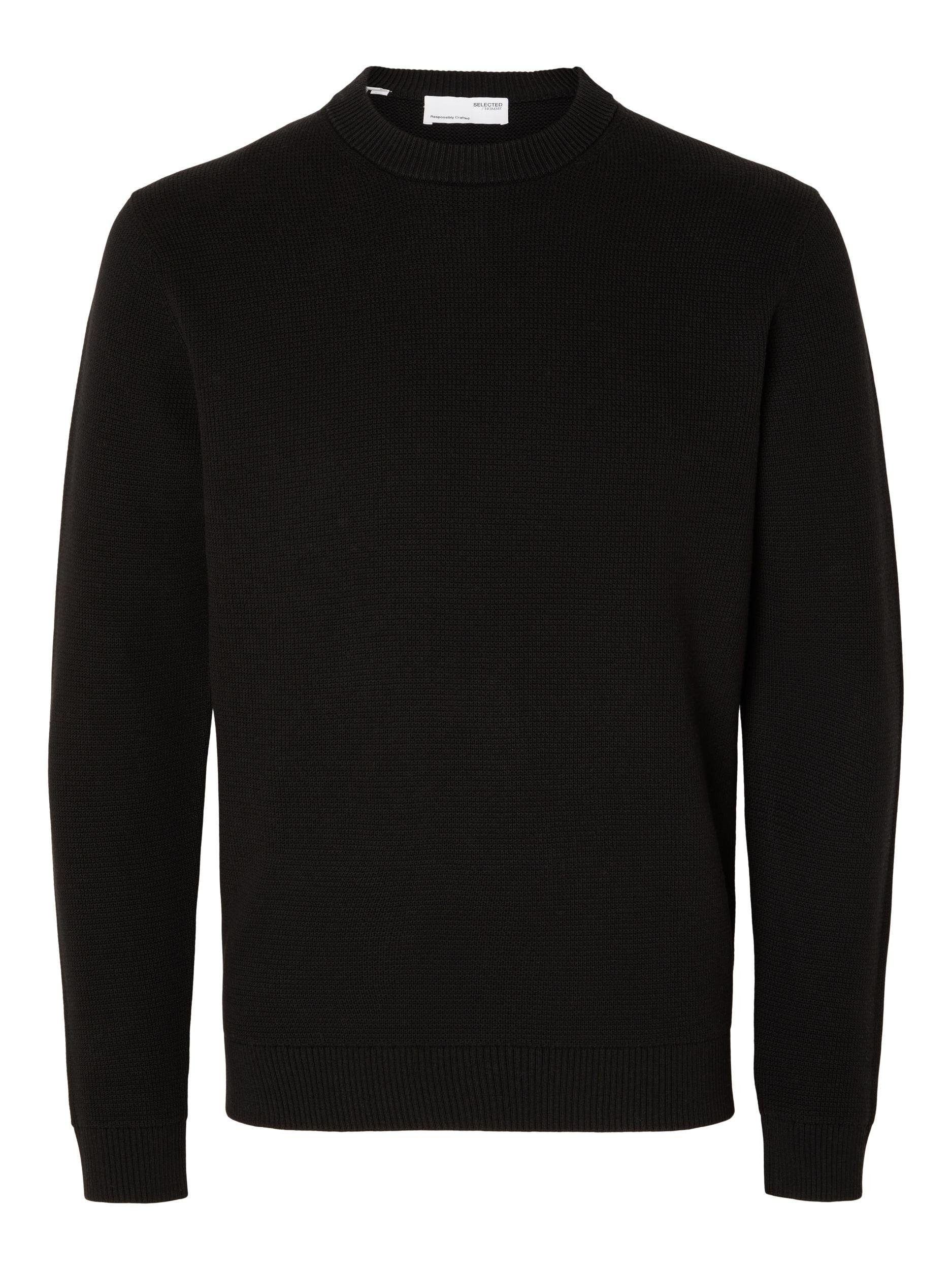 SELECTED HOMME Trui met ronde hals SLHDANE LS KNIT STRUCTURE CREW NECK NOOS