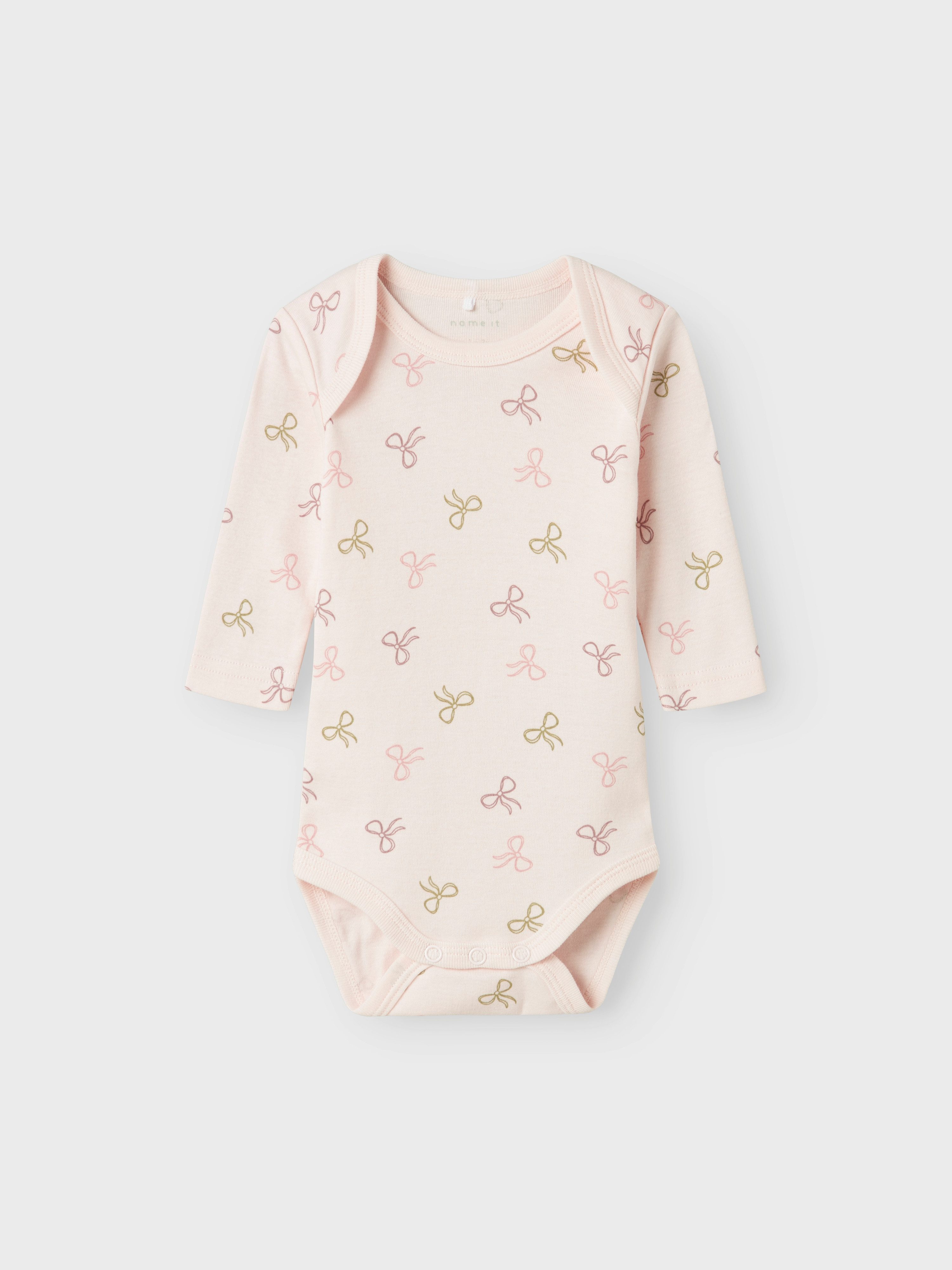 Name It Body met lange mouwen NBFBODY 3P LS BARELY PINK BOW NOOS (set 3-delig)
