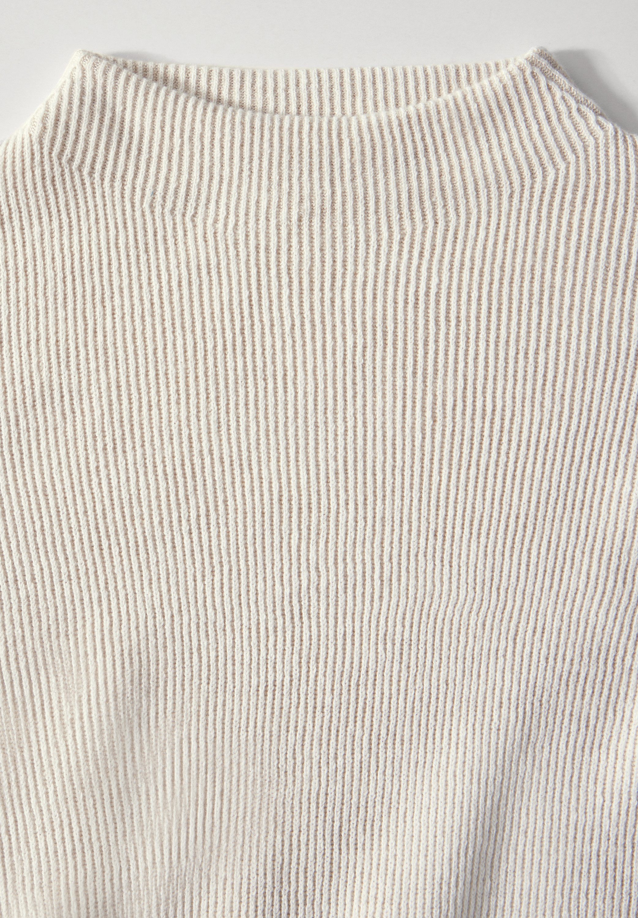 Cecil Gebreide trui in two-tone look en met staande kraag