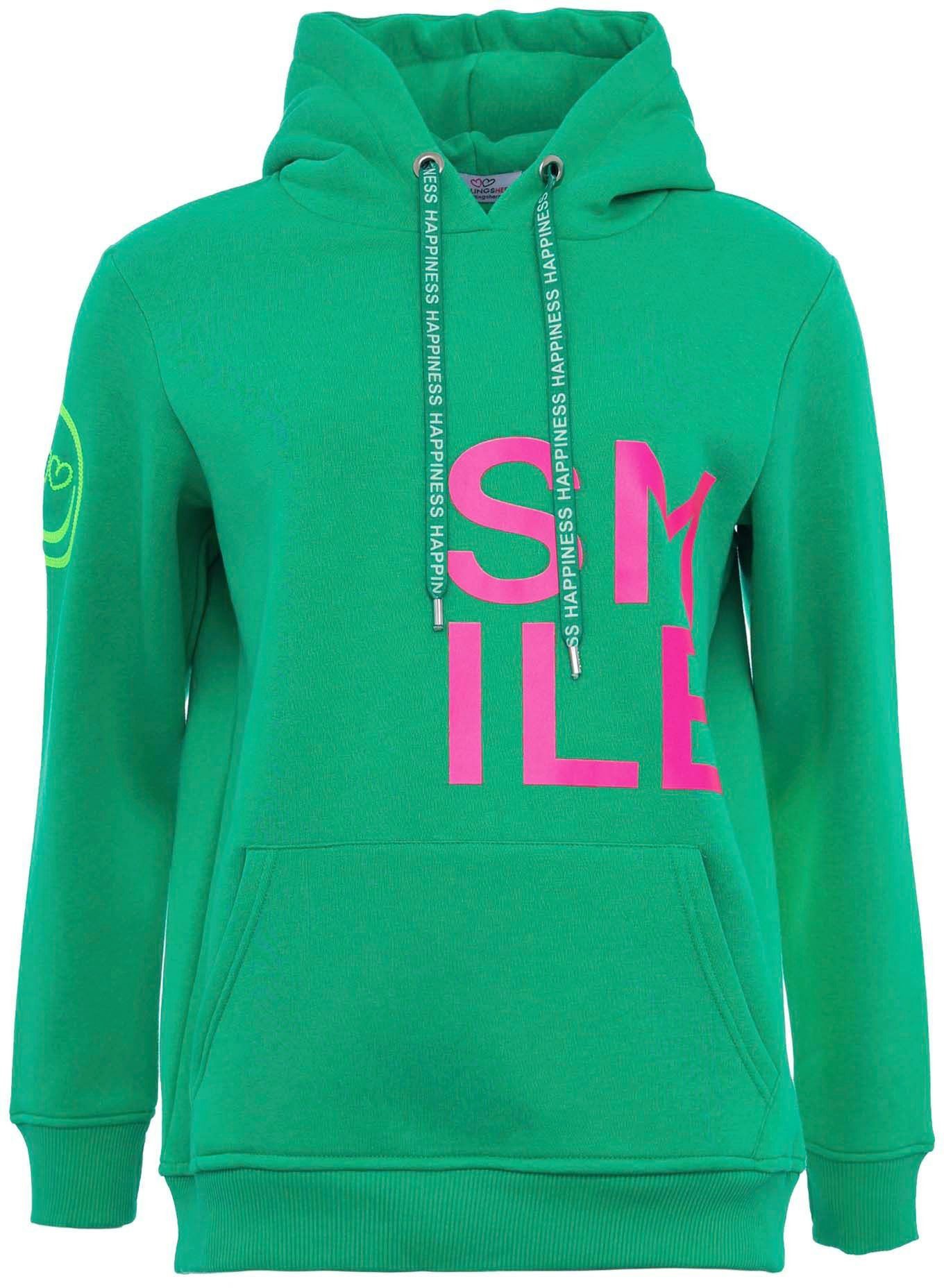 Zwillingsherz Hoodie Alissa met smile-print