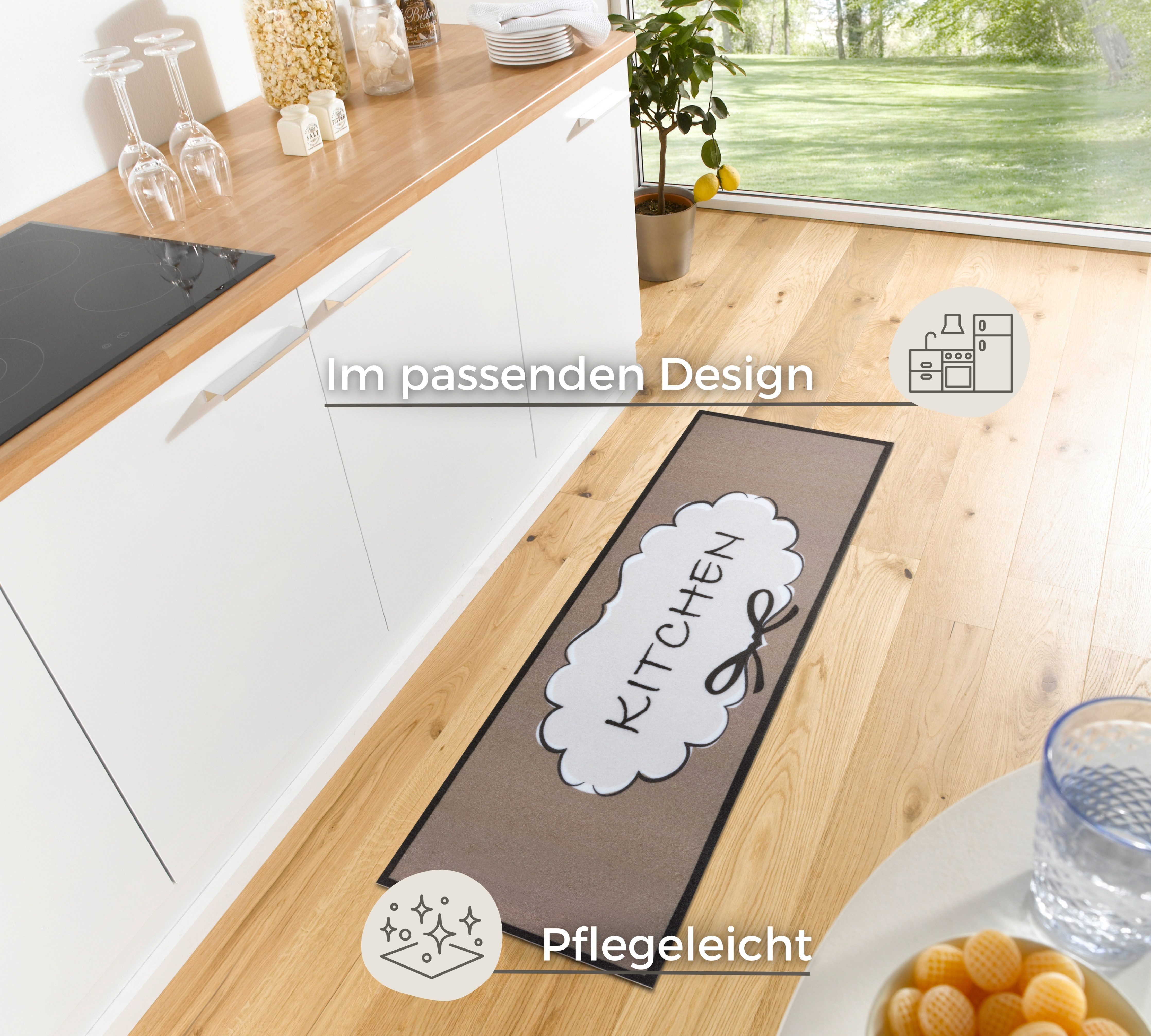 HANSE Home Keukenloper Kitchen Cloud Loper, antislip, keukenkleed, keuken, vloerkleed, gemakkelijk in onderhoud