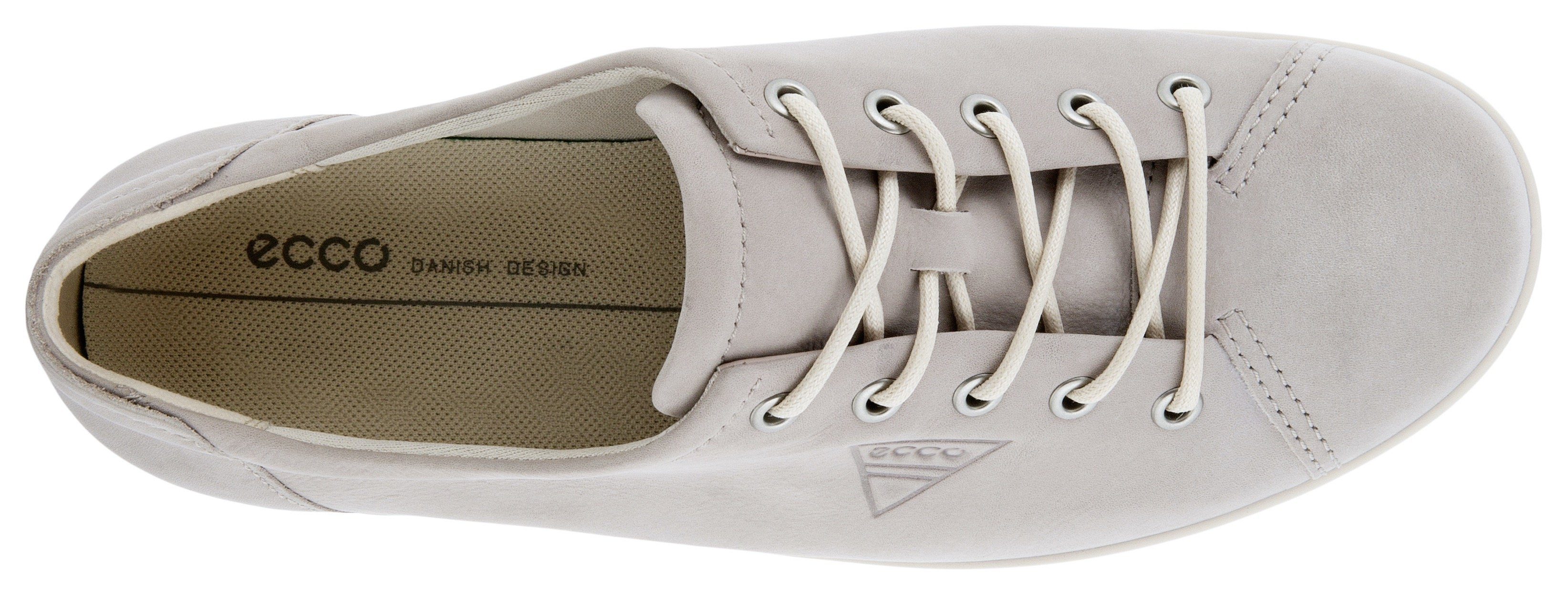 Ecco Veterschoenen Ecco Soft 2.0 vrijetijdsschoen, lage schoen, veterschoen met subtiele logo-opdruk
