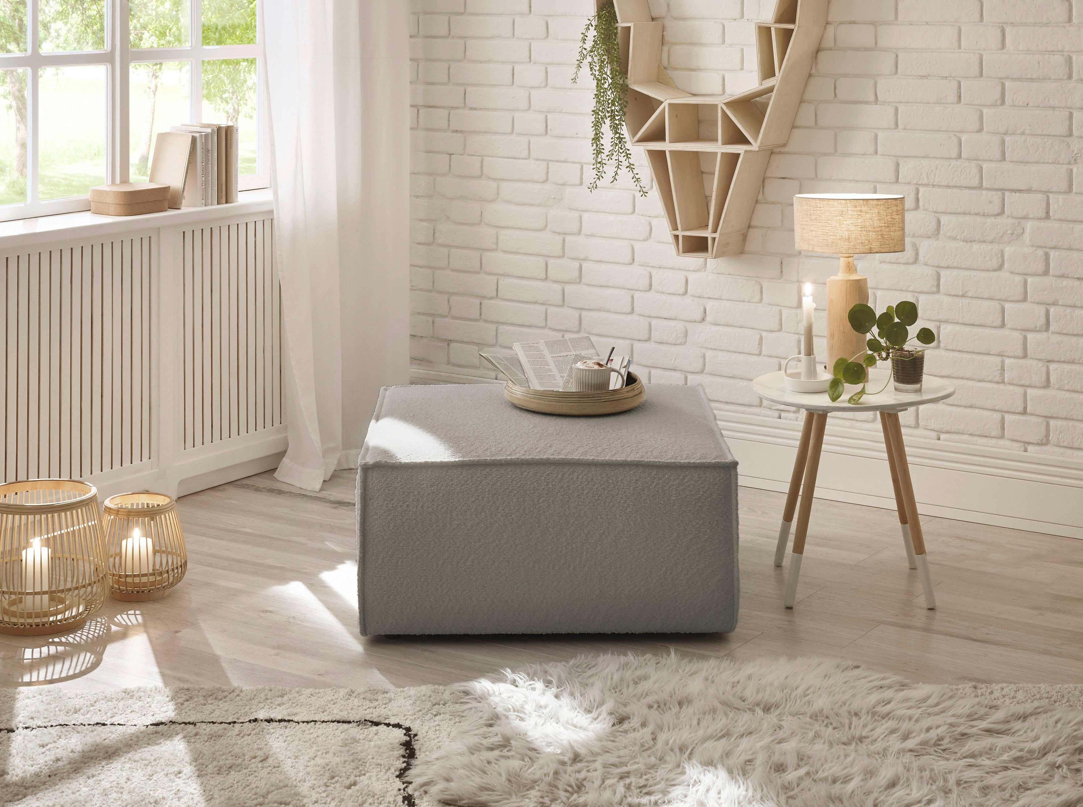 andas Hocker Finnley vierkant, past bij loveseat finnley