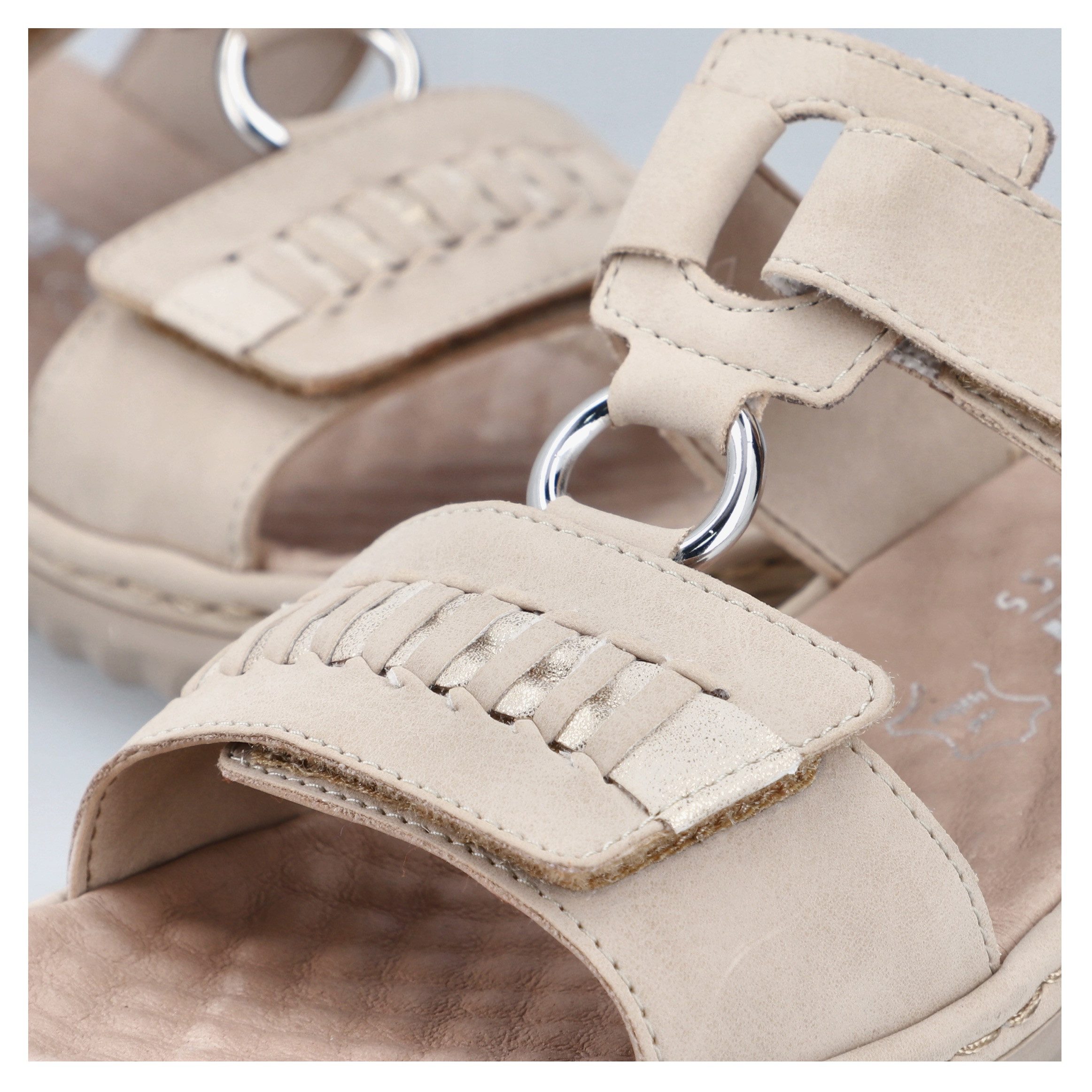 Rieker Slippers , zomerschoen, strandschoen met verstelbare klittenbandsluitingen