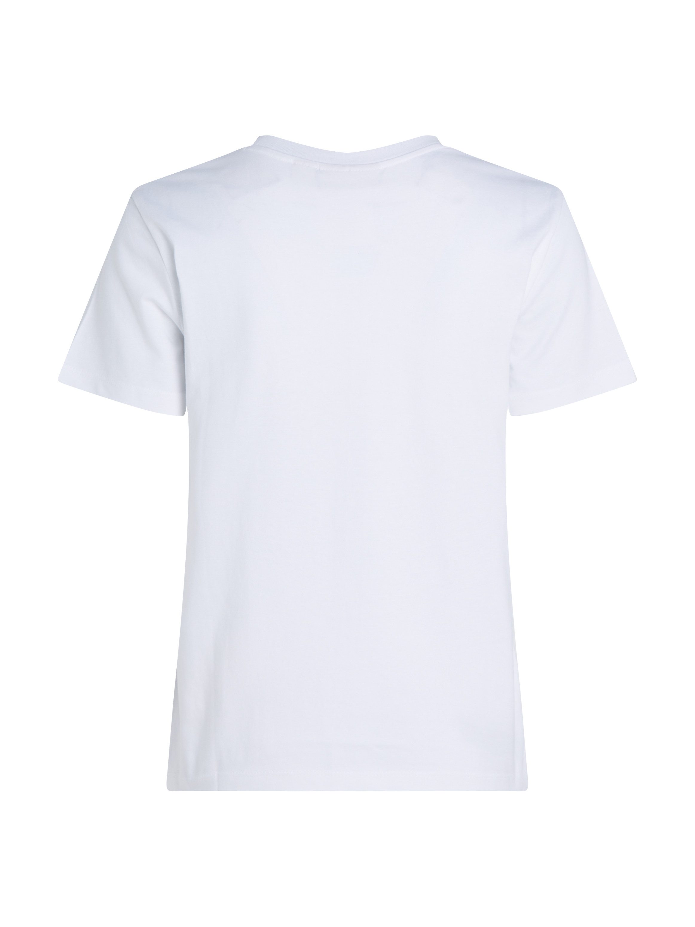 Calvin Klein Shirt met ronde hals WOVEN LABEL REGULAR JERSEY TEE