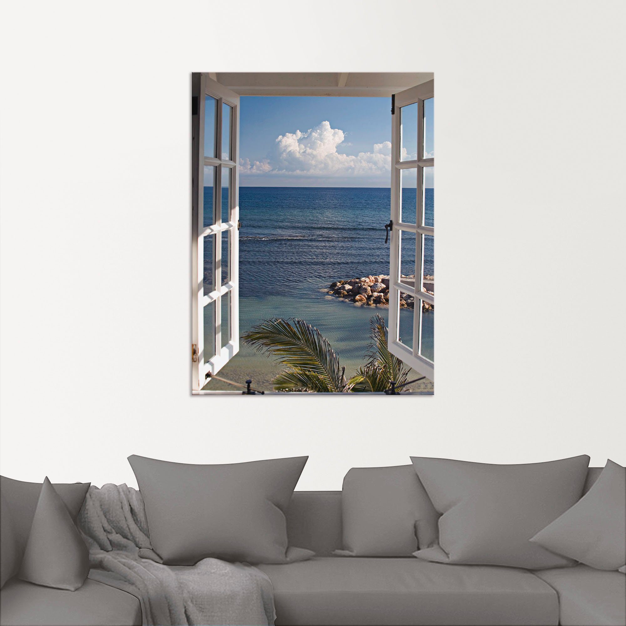 Artland Artprint Uitzicht op het paradijs als artprint van aluminium, artprint voor buiten, artprint op linnen, poster, muursticker