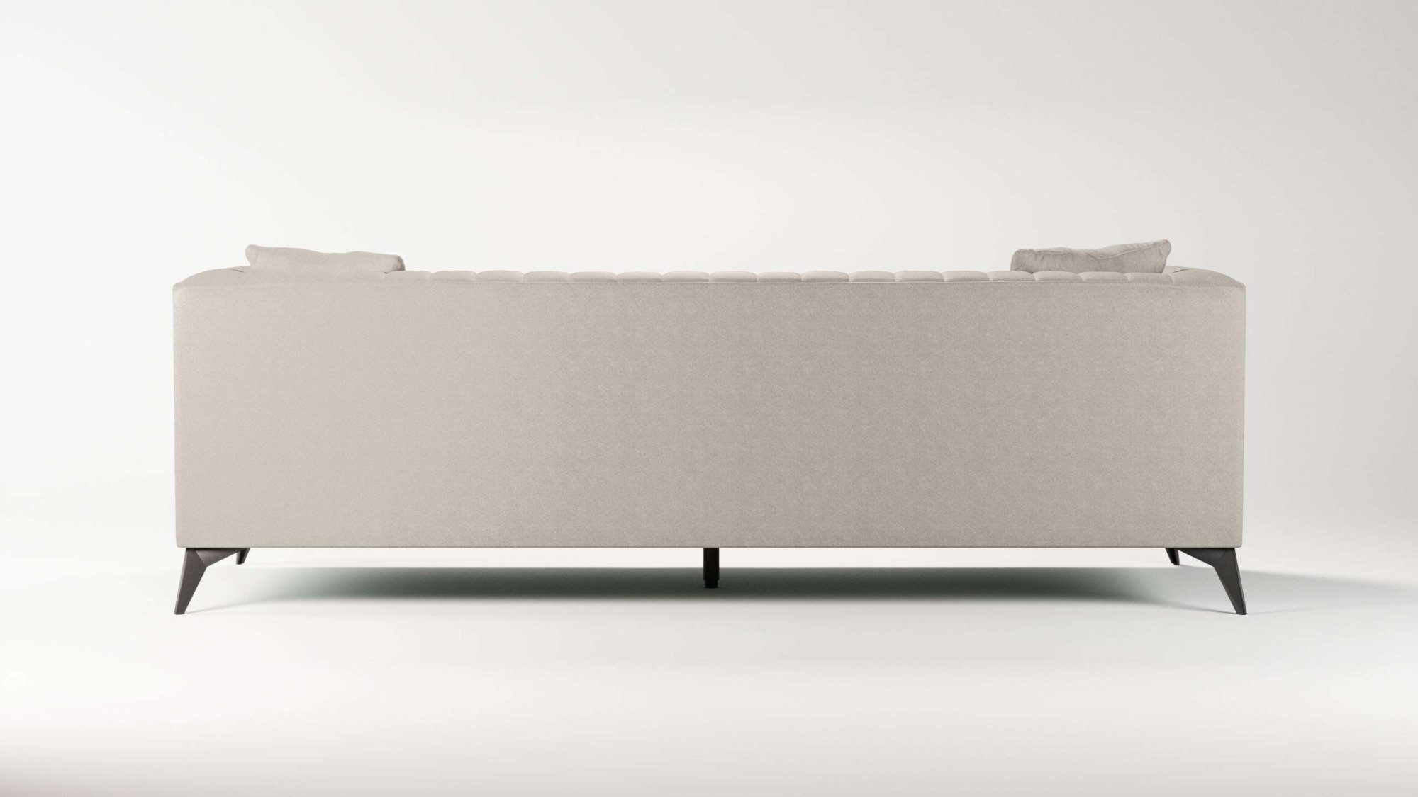 Places of Style 4-zitsbank MATTHEW elegant designsofa, afmetingen B/D/H: 231/86/74 cm XXL, stiksels in de rug, losse zitkussens, inclusief 2. sierkussen